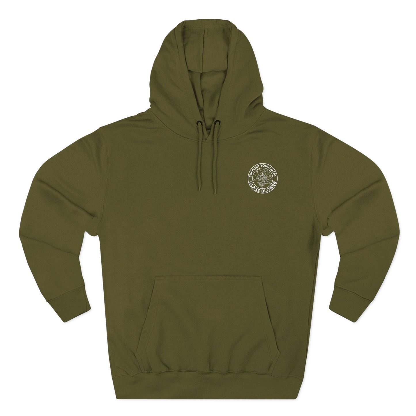 Orange Rose Circle Artwork Hoodie | Floral Back Print