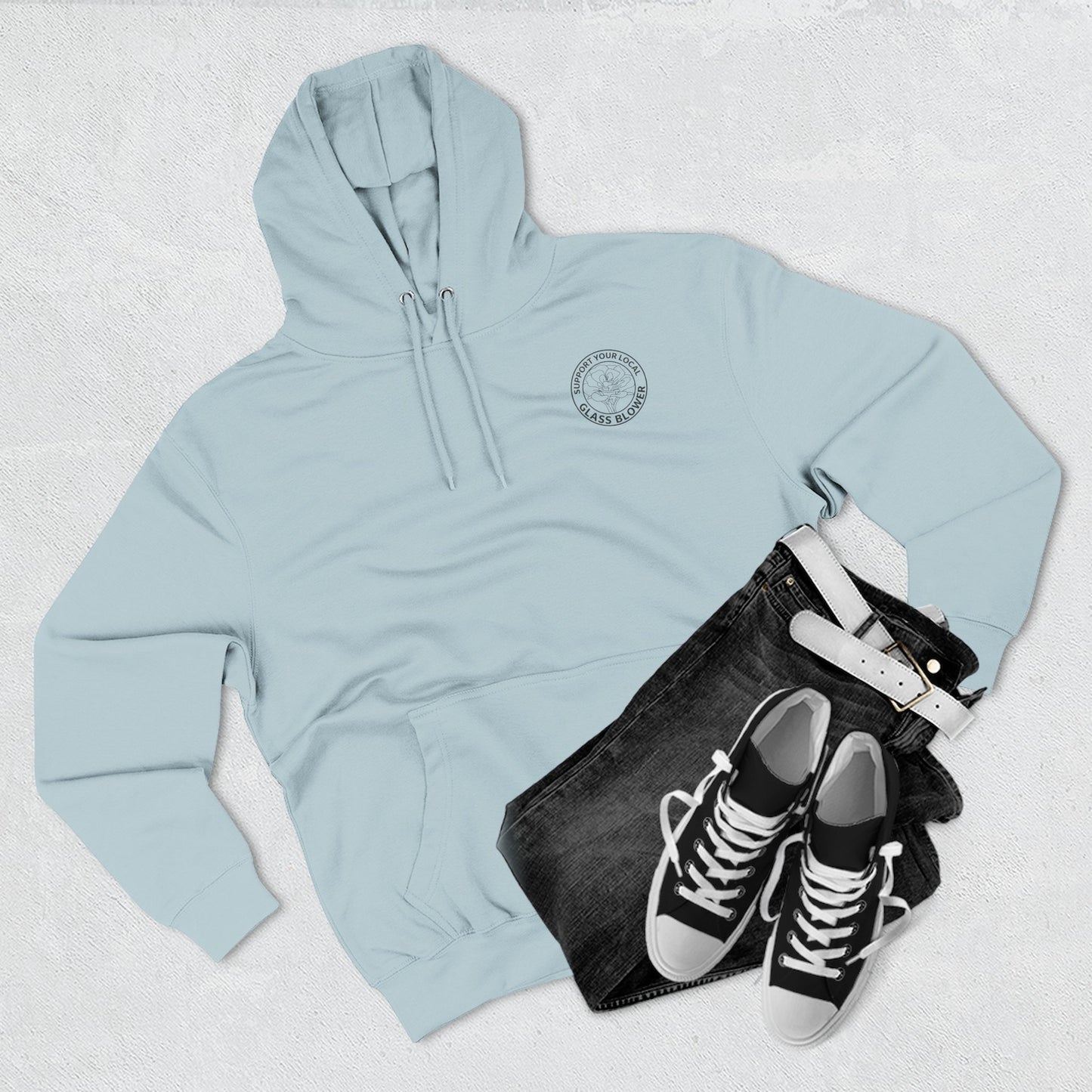 Orange Rose Circle Artwork Hoodie | Floral Back Print