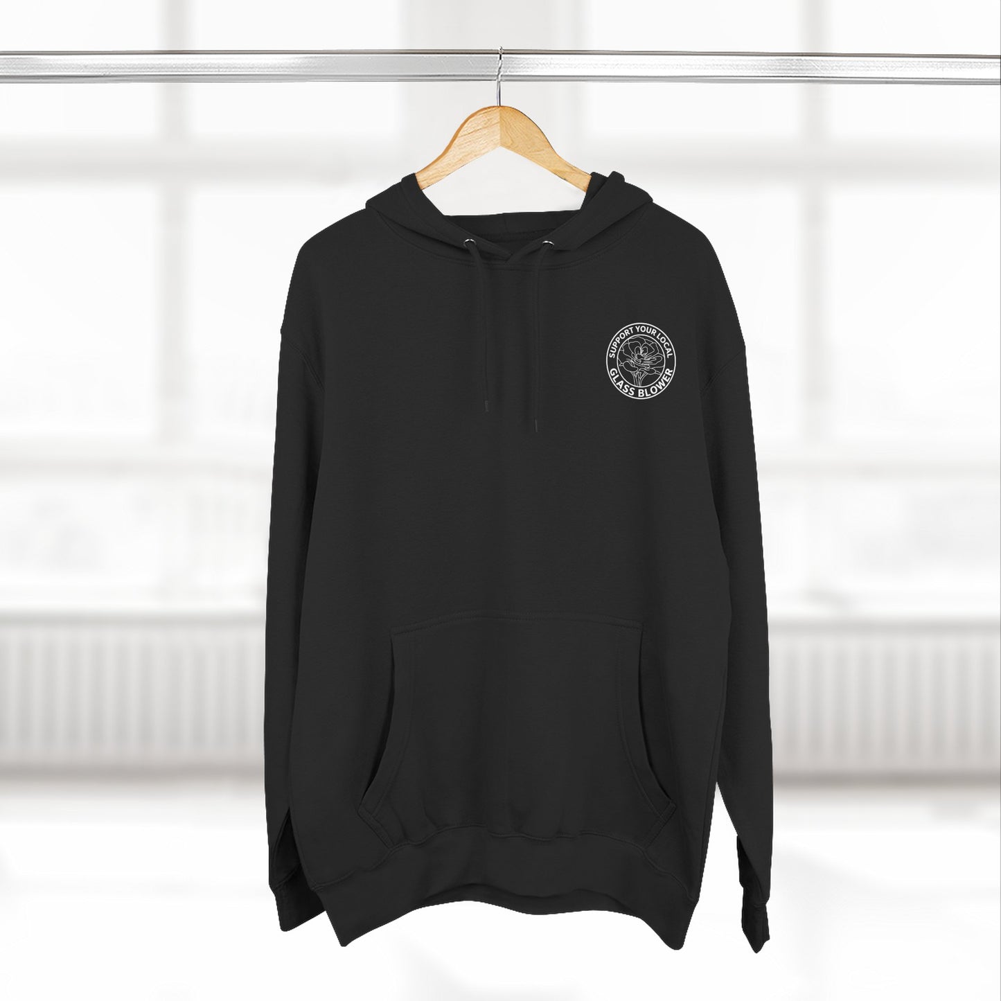 Orange Rose Circle Artwork Hoodie | Floral Back Print