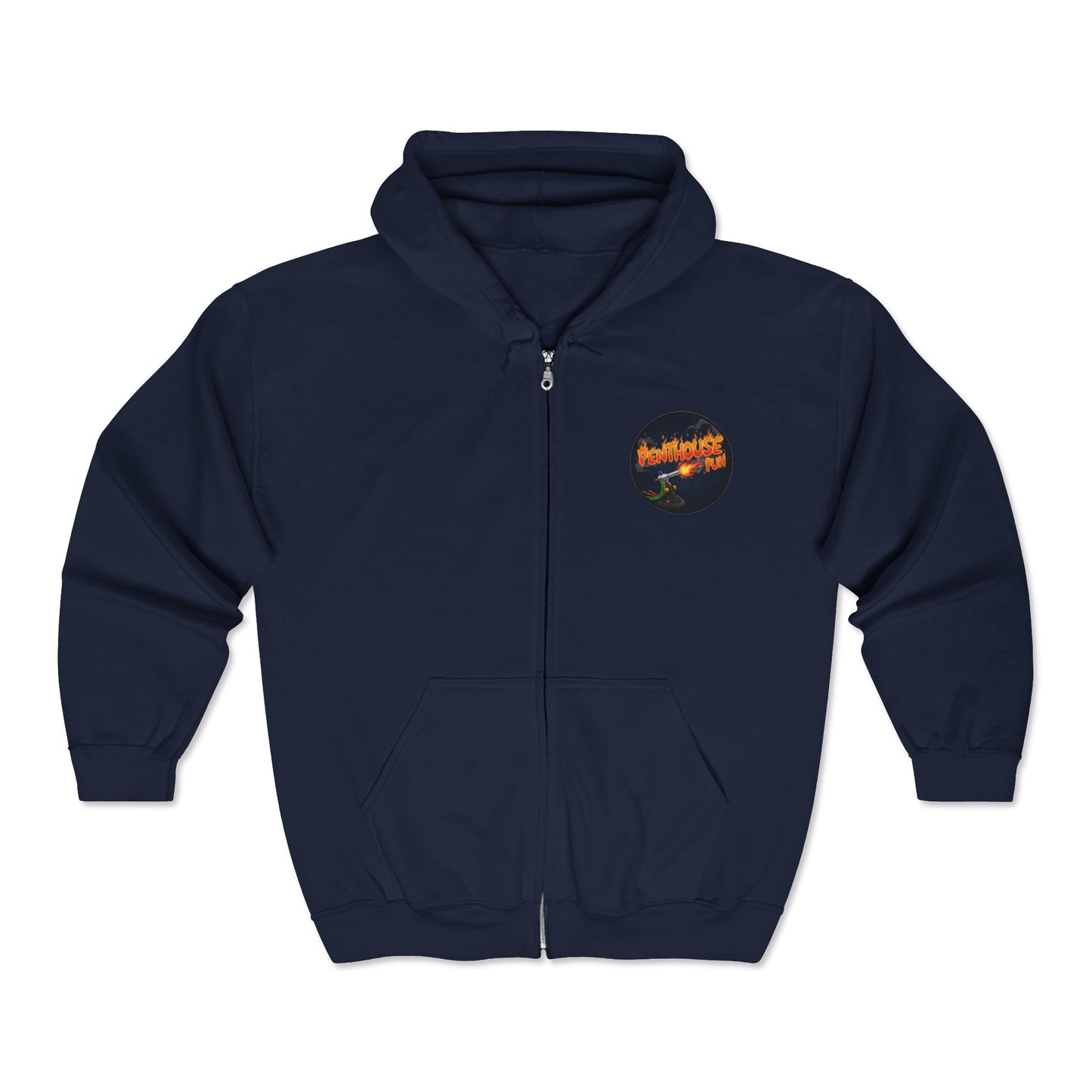 Penthouse Puh Flame Logo Hoodie | Zip-Up Sweatshirt