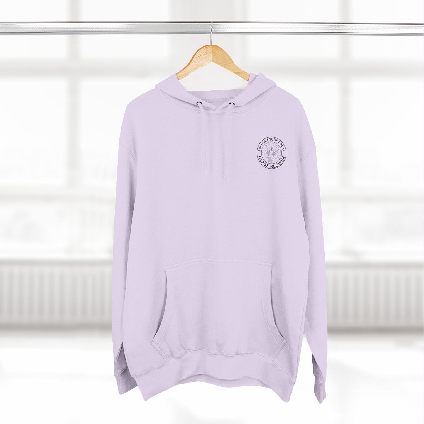 Orange Rose Circle Artwork Hoodie | Floral Back Print