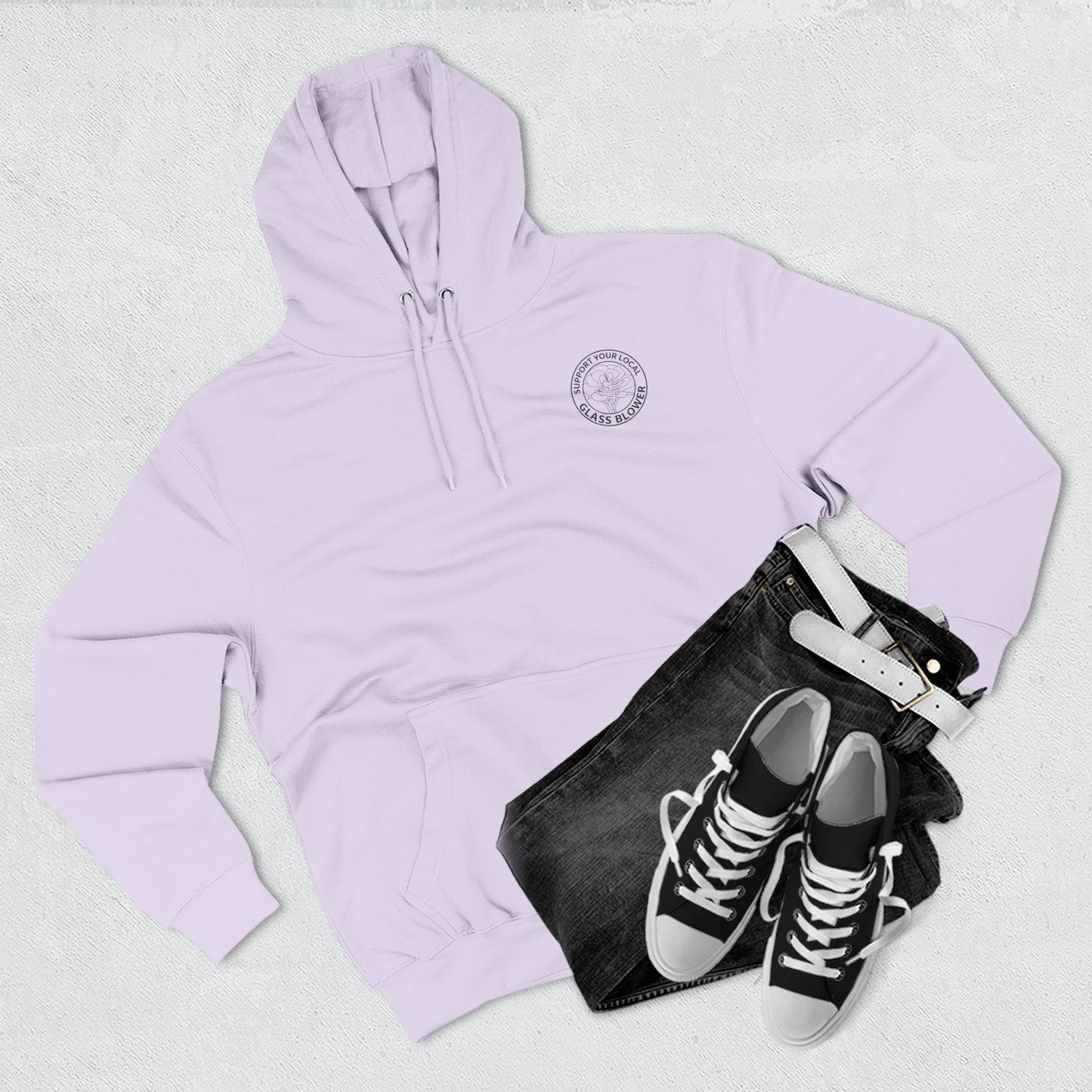 Orange Rose Circle Artwork Hoodie | Floral Back Print