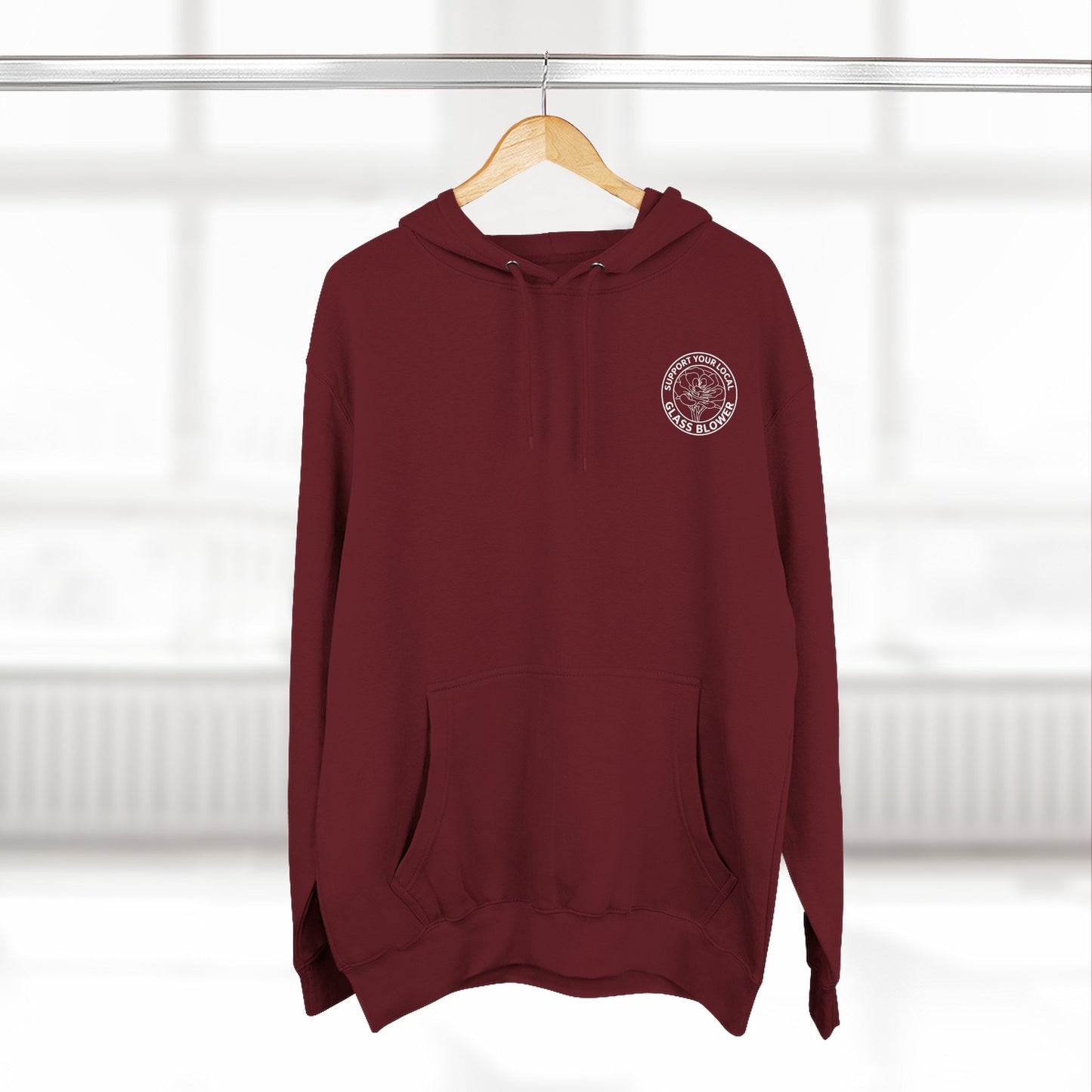 Orange Rose Circle Artwork Hoodie | Floral Back Print
