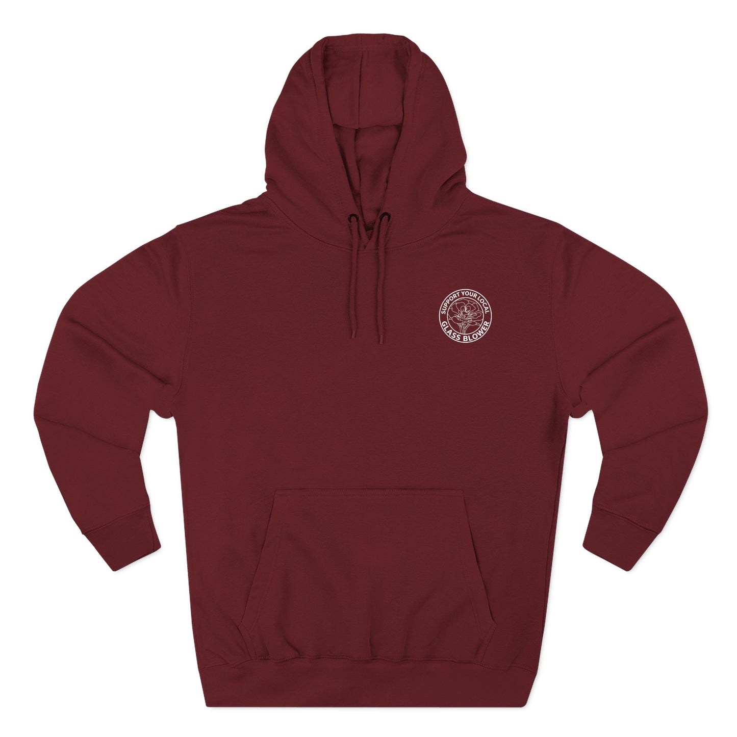 Orange Rose Circle Artwork Hoodie | Floral Back Print