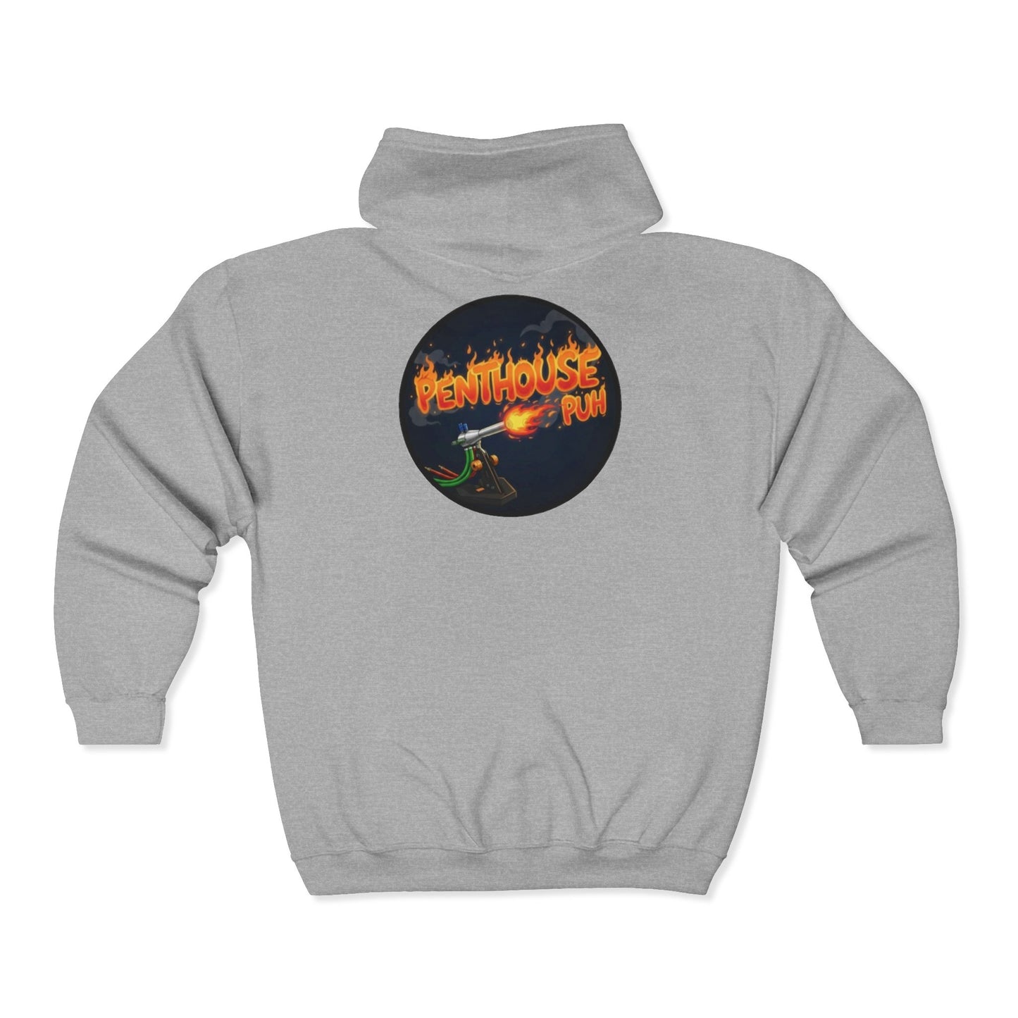 Penthouse Puh Flame Logo Hoodie | Zip-Up Sweatshirt
