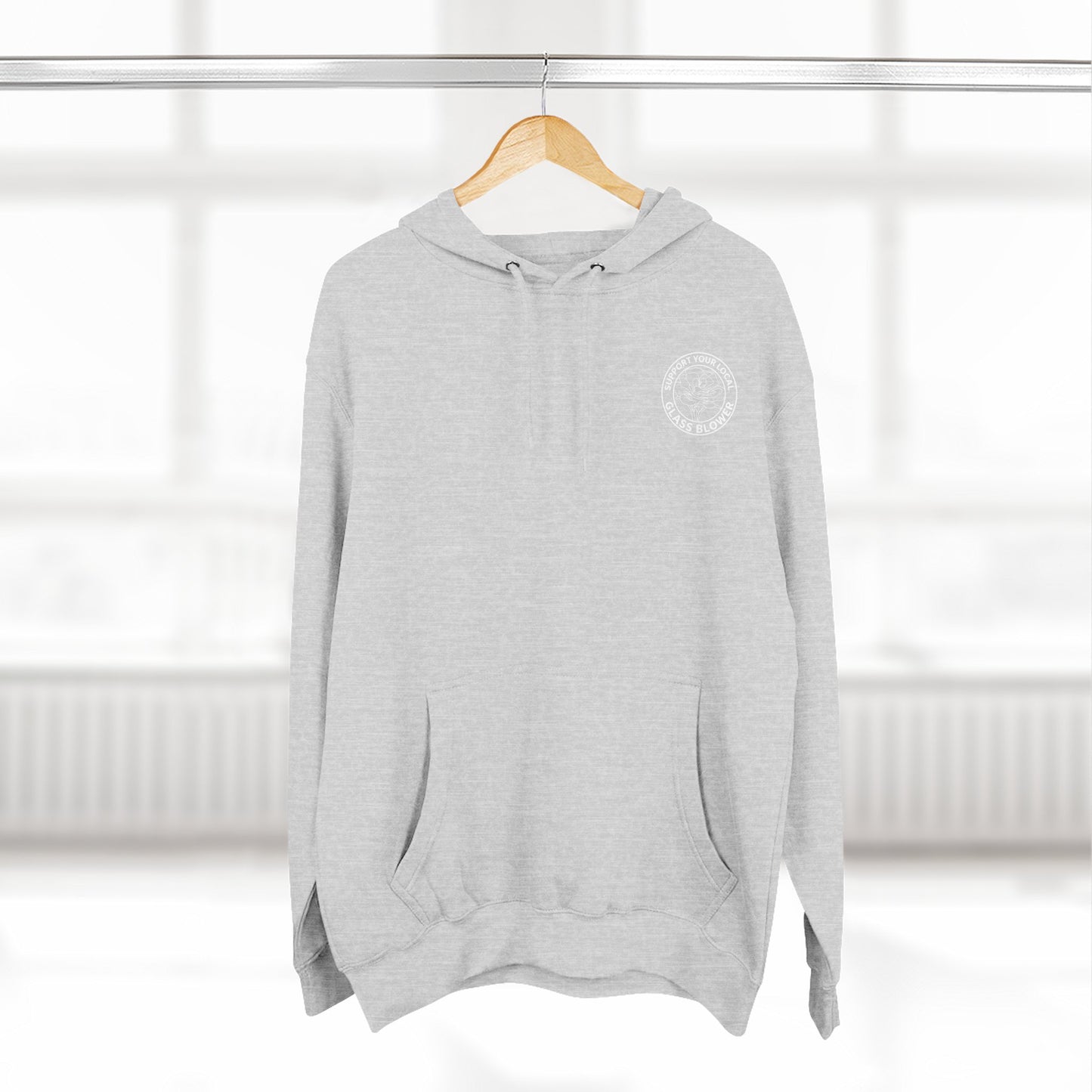 Orange Rose Circle Artwork Hoodie | Floral Back Print