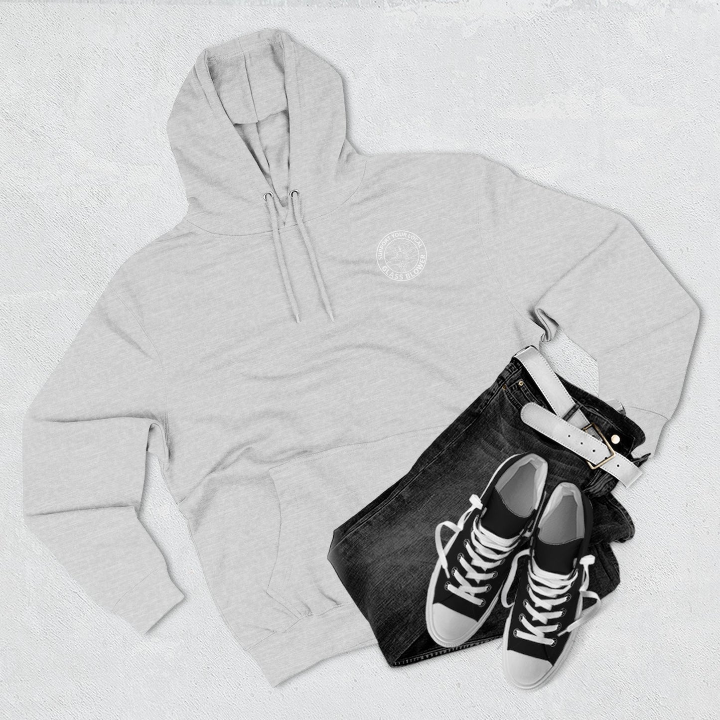 Orange Rose Circle Artwork Hoodie | Floral Back Print