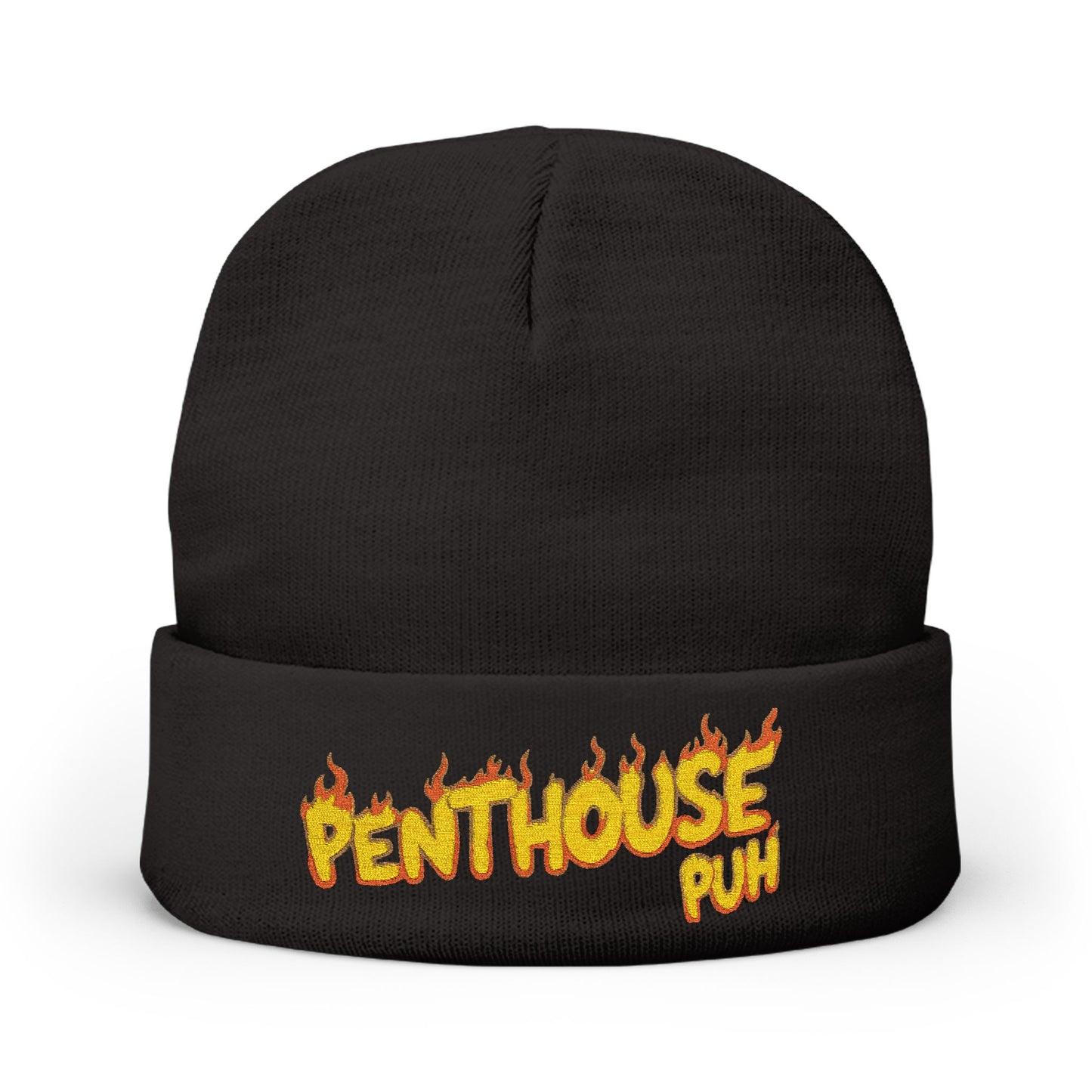 Embroidered Flame Logo Beanie