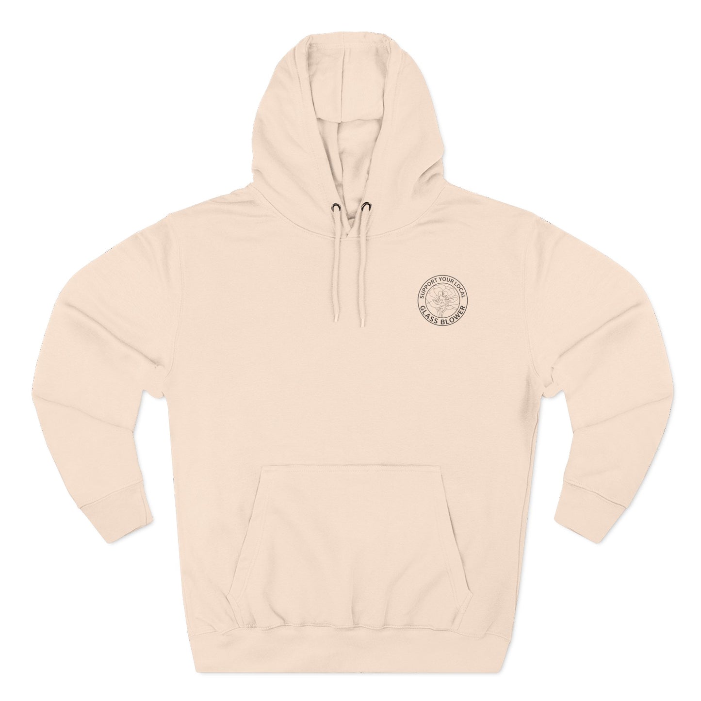 Orange Rose Circle Artwork Hoodie | Floral Back Print
