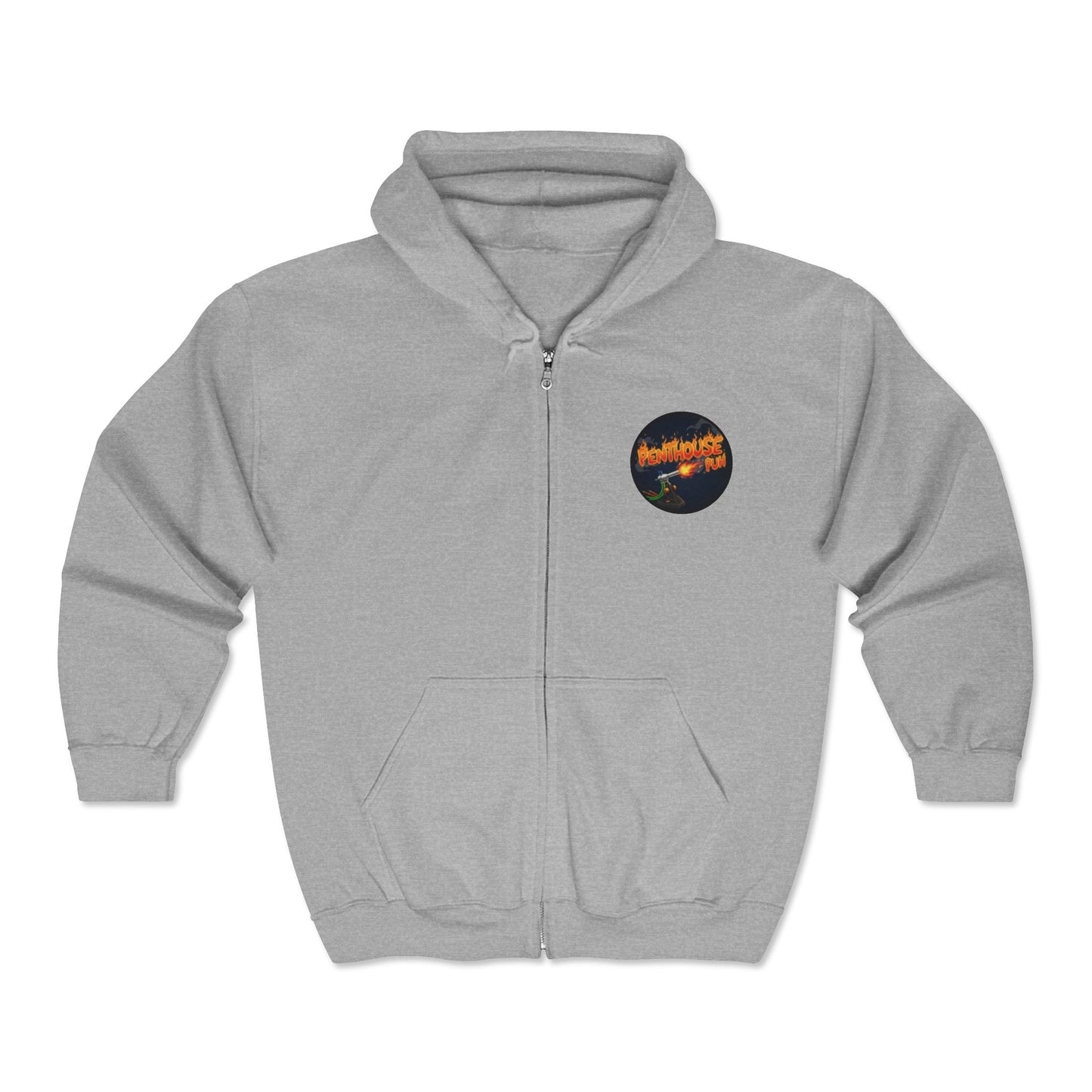 Penthouse Puh Flame Logo Hoodie | Zip-Up Sweatshirt