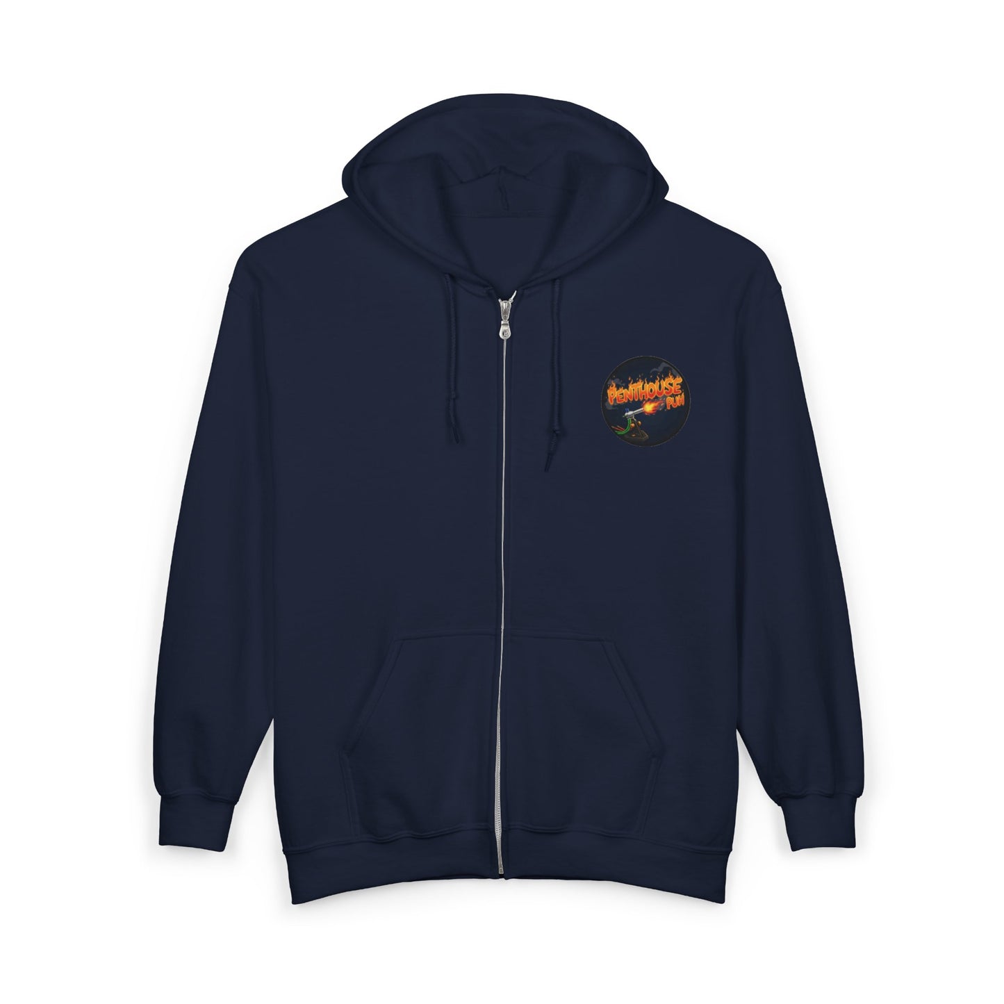 Get Gooderer Penthouse Puh Flame Logo Hoodie | Zip-Up Sweatshirt
