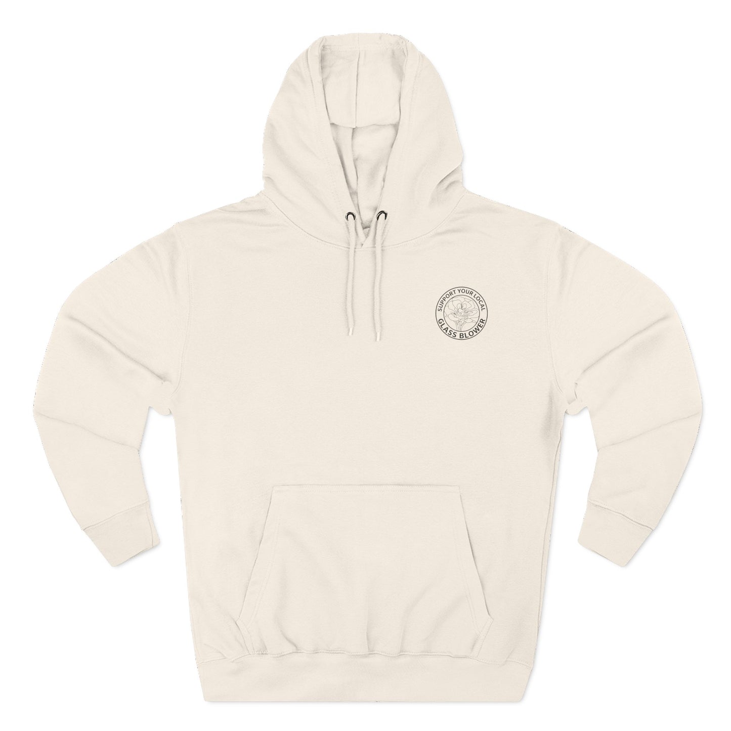Orange Rose Circle Artwork Hoodie | Floral Back Print
