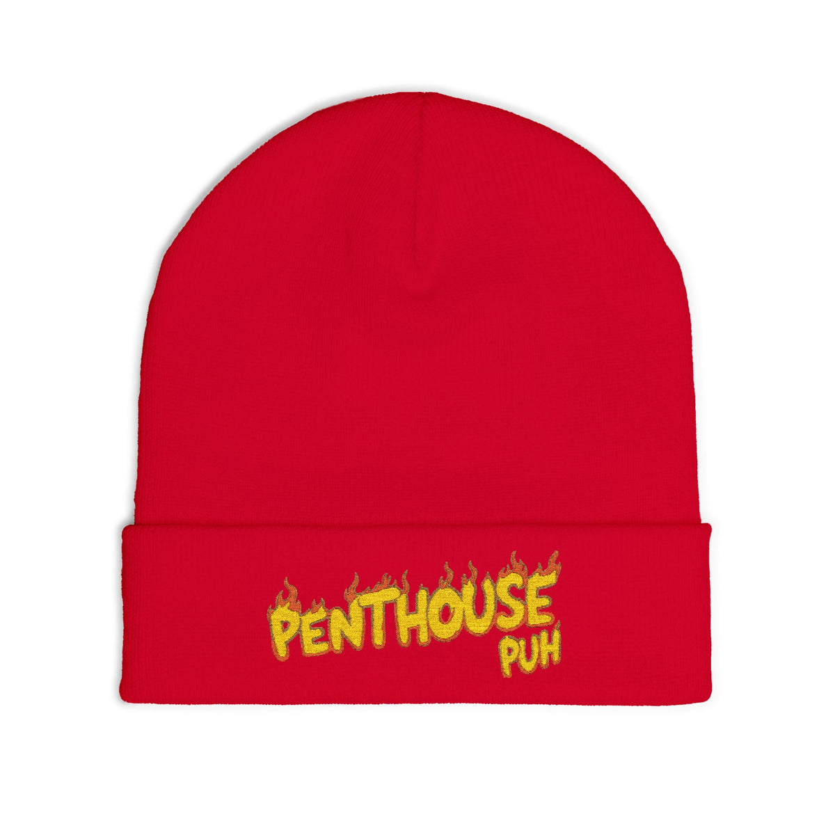 Embroidered Flame Logo Beanie