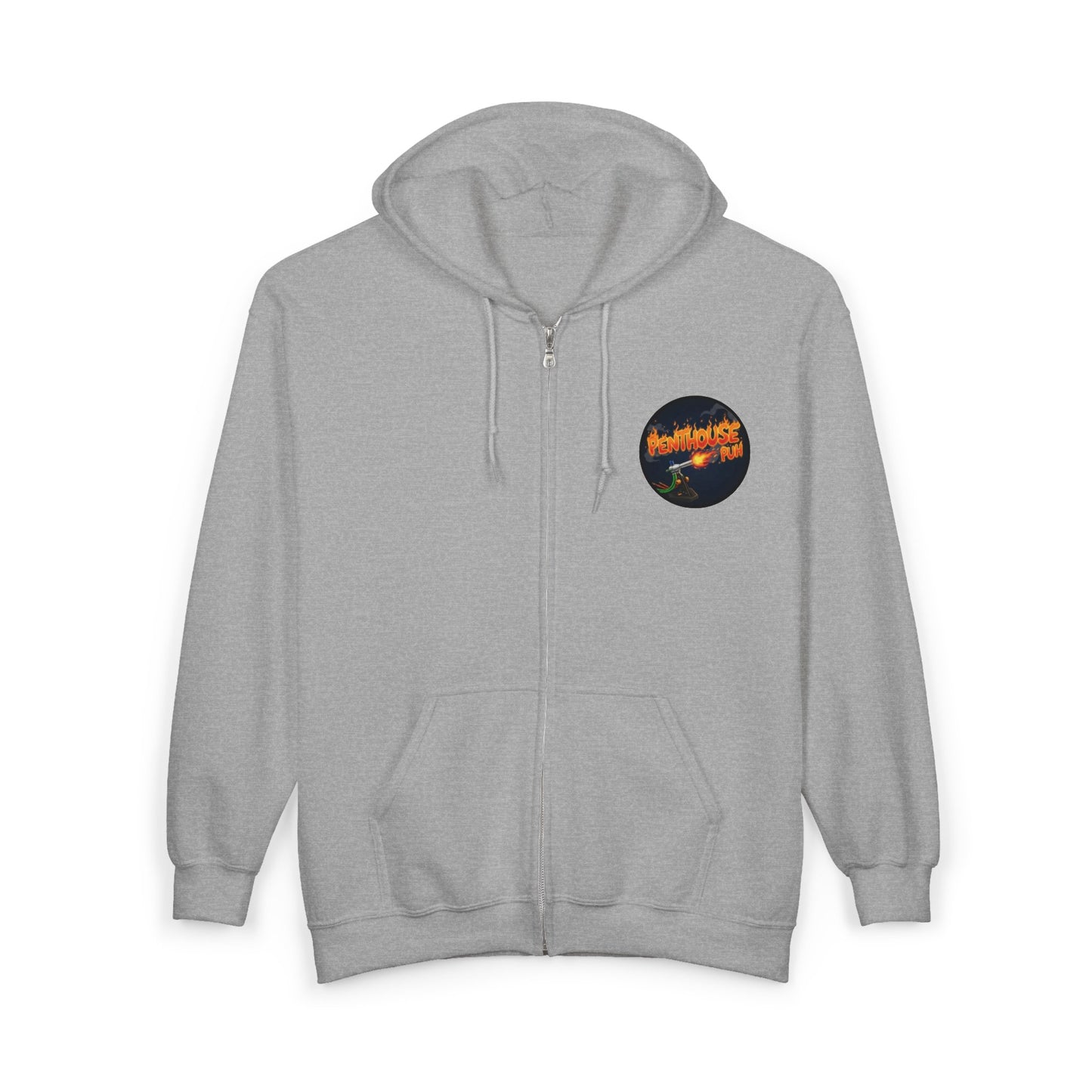 Penthouse Puh Flame Logo Hoodie | Zip-Up Sweatshirt