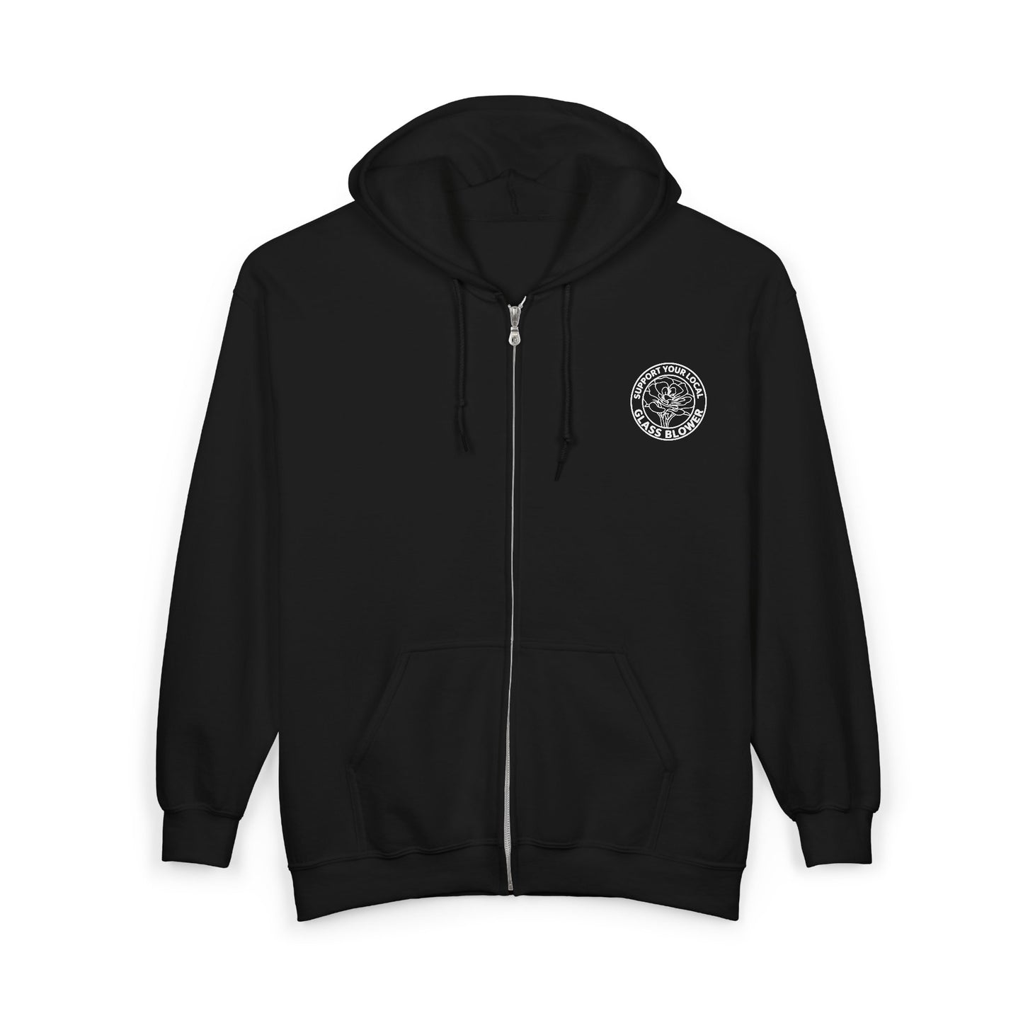 Peach Rose Circle Print Hoodie | Zip-Up Sweatshirt
