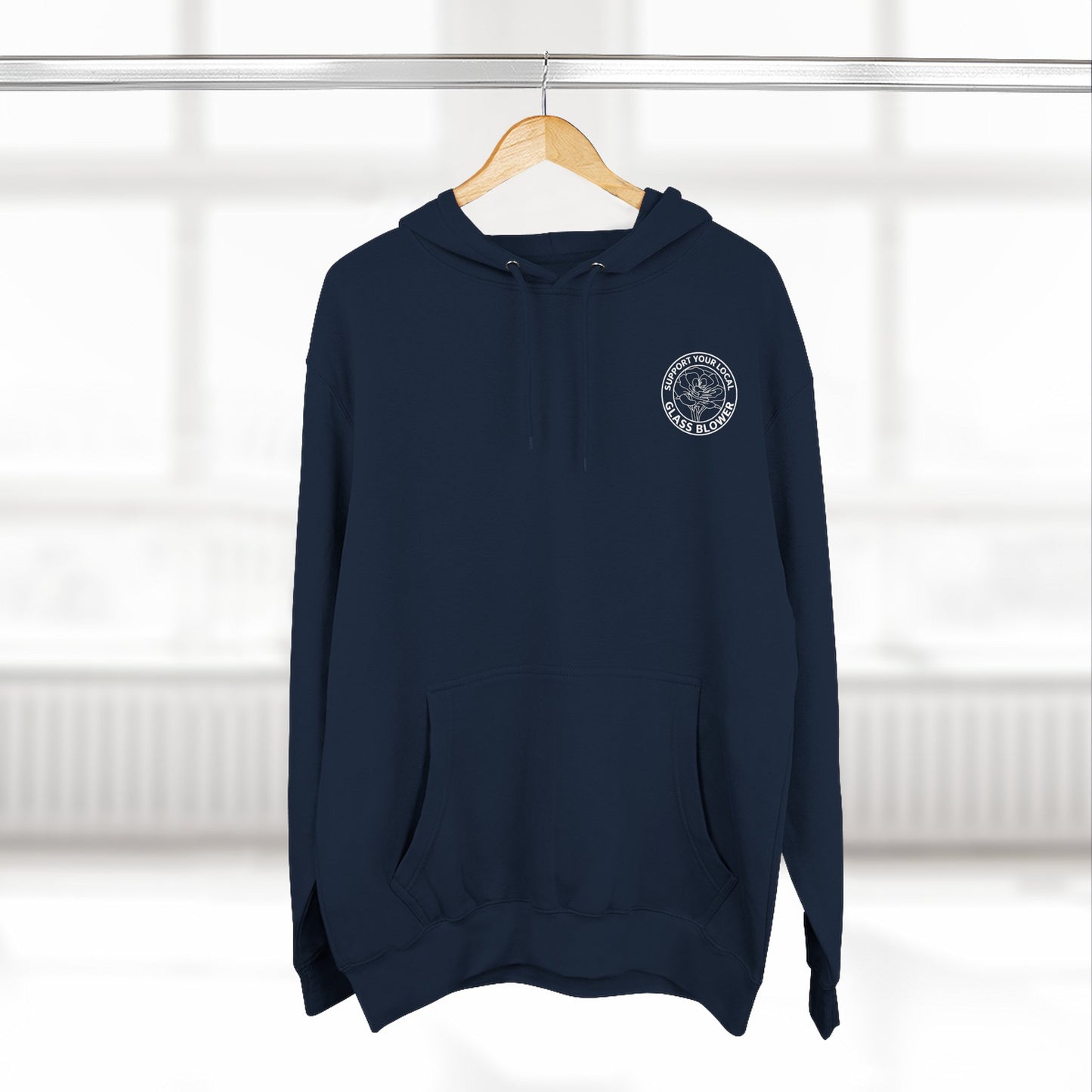 Orange Rose Circle Artwork Hoodie | Floral Back Print
