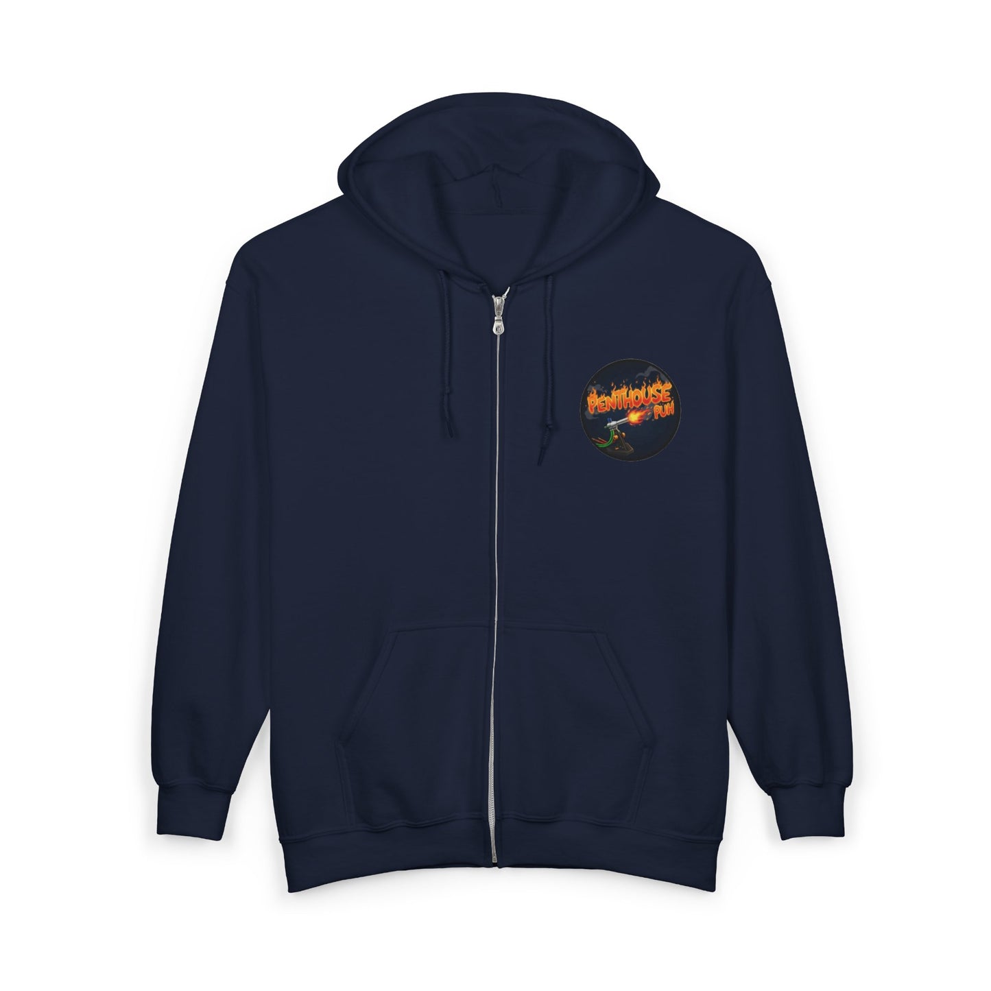 Penthouse Puh Flame Logo Hoodie | Zip-Up Sweatshirt