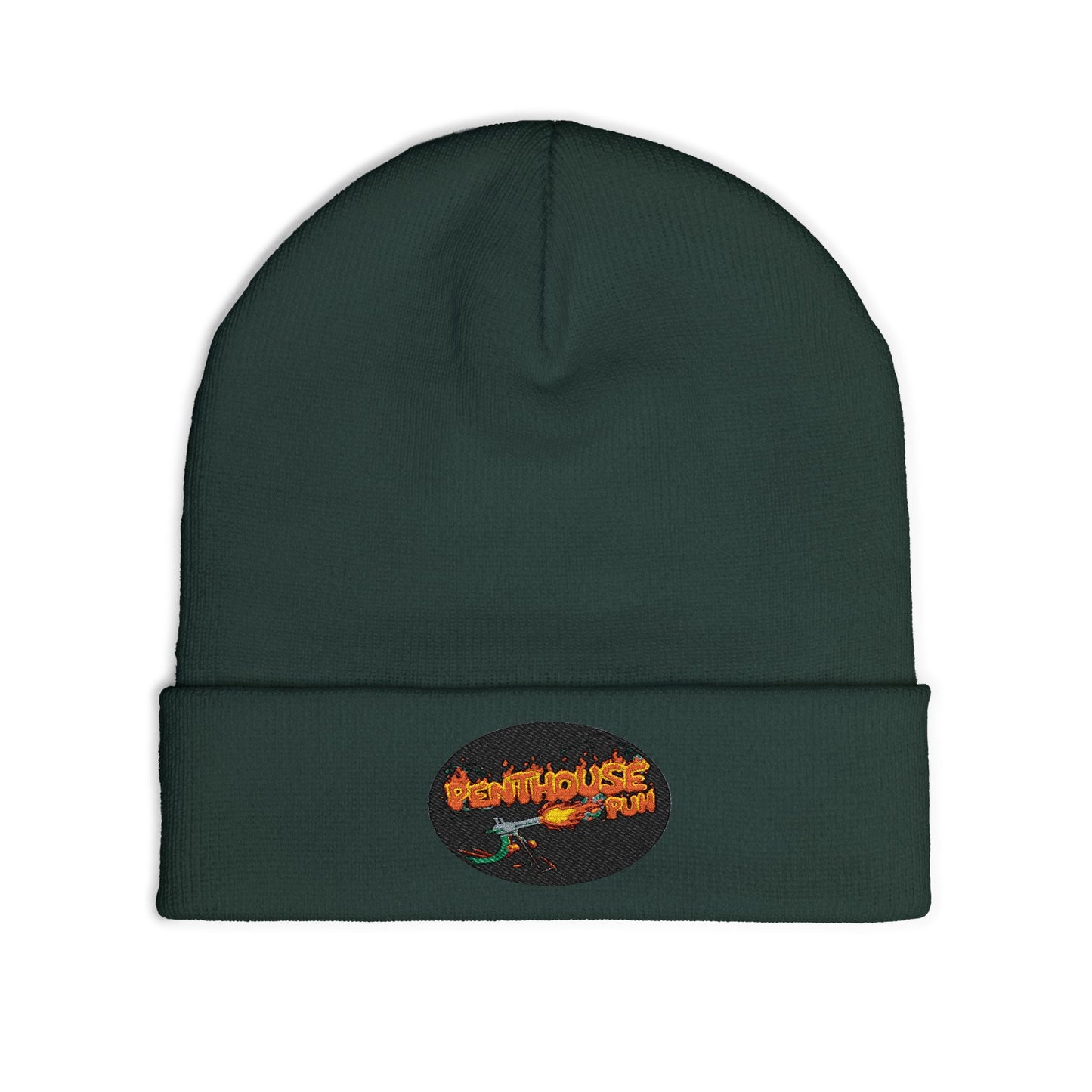 Embroidered Flame Logo Beanie