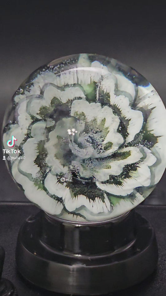China White, Lemon Drop, & Dark Knight Floral Marble