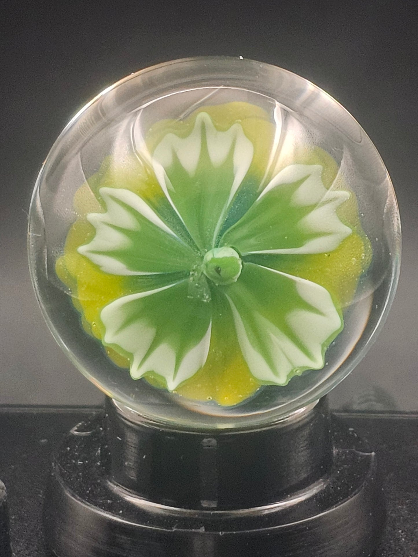Canary Yellow & Space Cadet Floral Marble