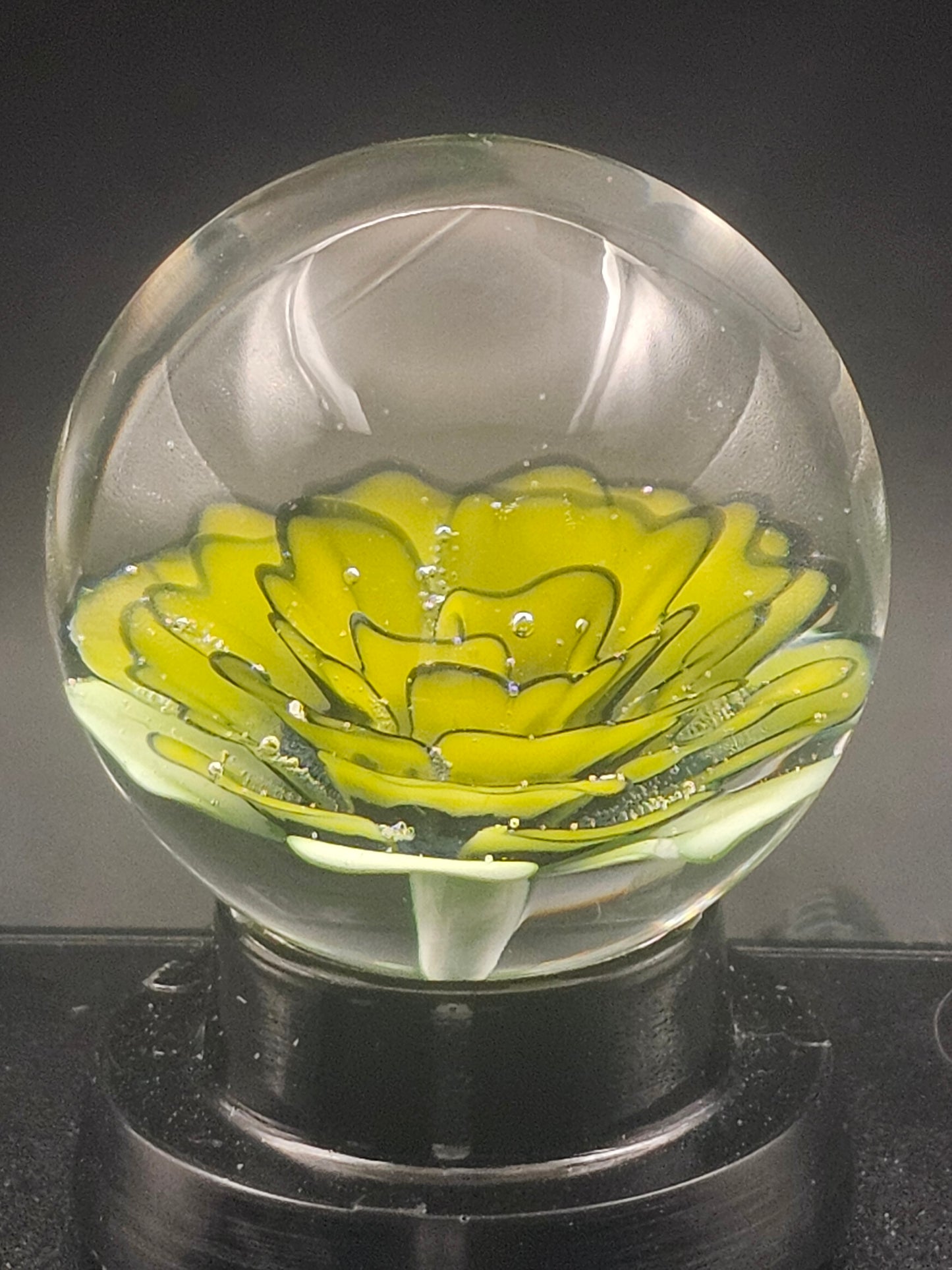 Canary Yellow & Turbo Amethyst Floral Marble
