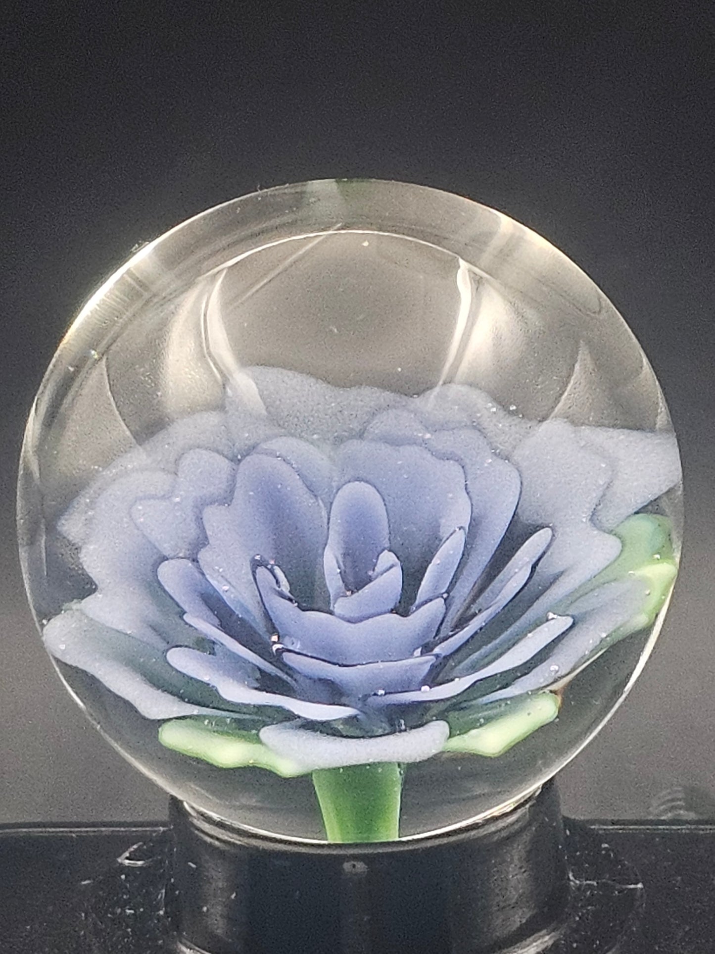 Periwinkle & Dark Amethyst Floral Marble