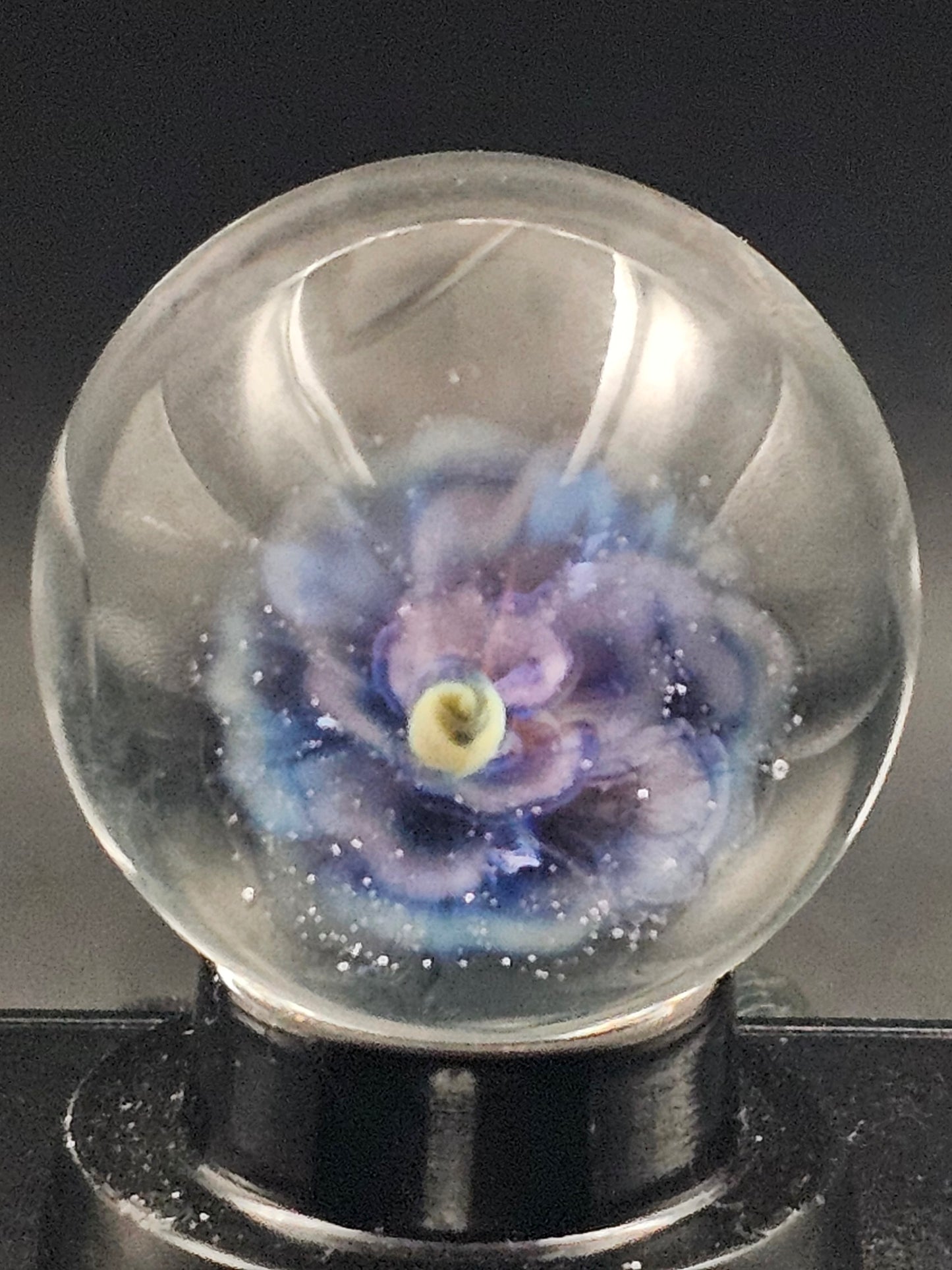 Ozone & Purple Lollipop Floral Marble