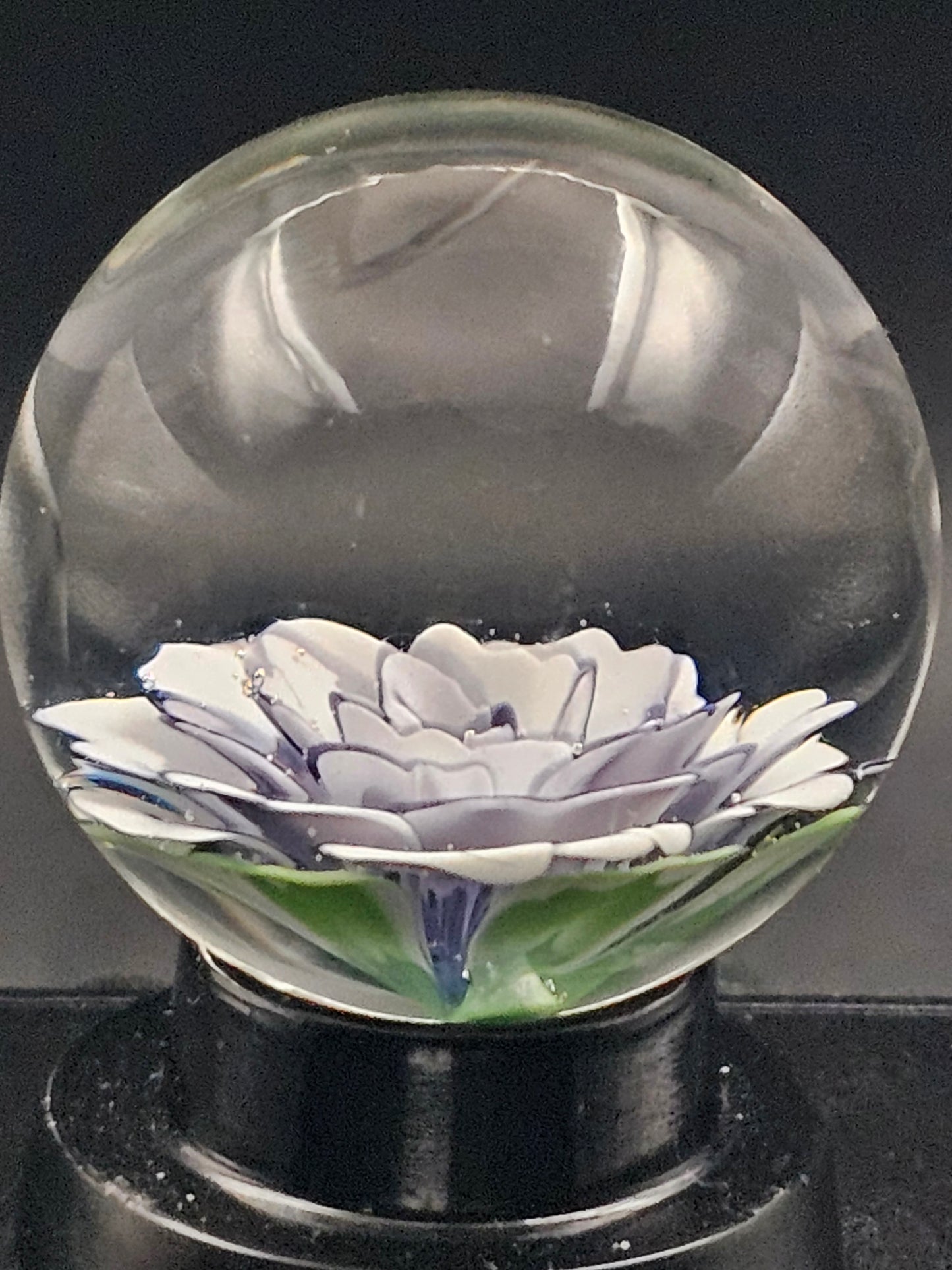 Dark Amethyst & China White Floral Marble