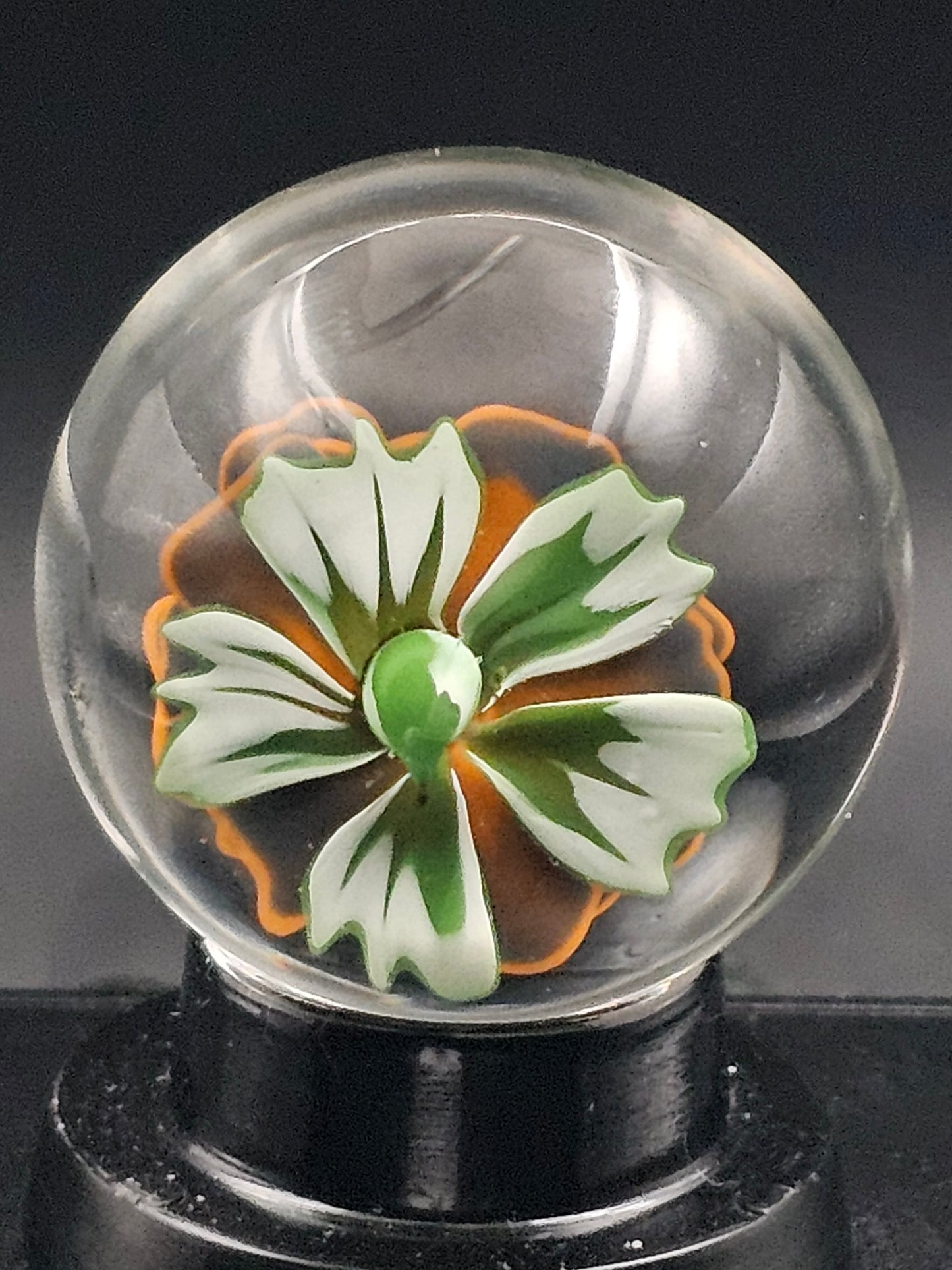 Lava Orange & Twilight Floral Marble