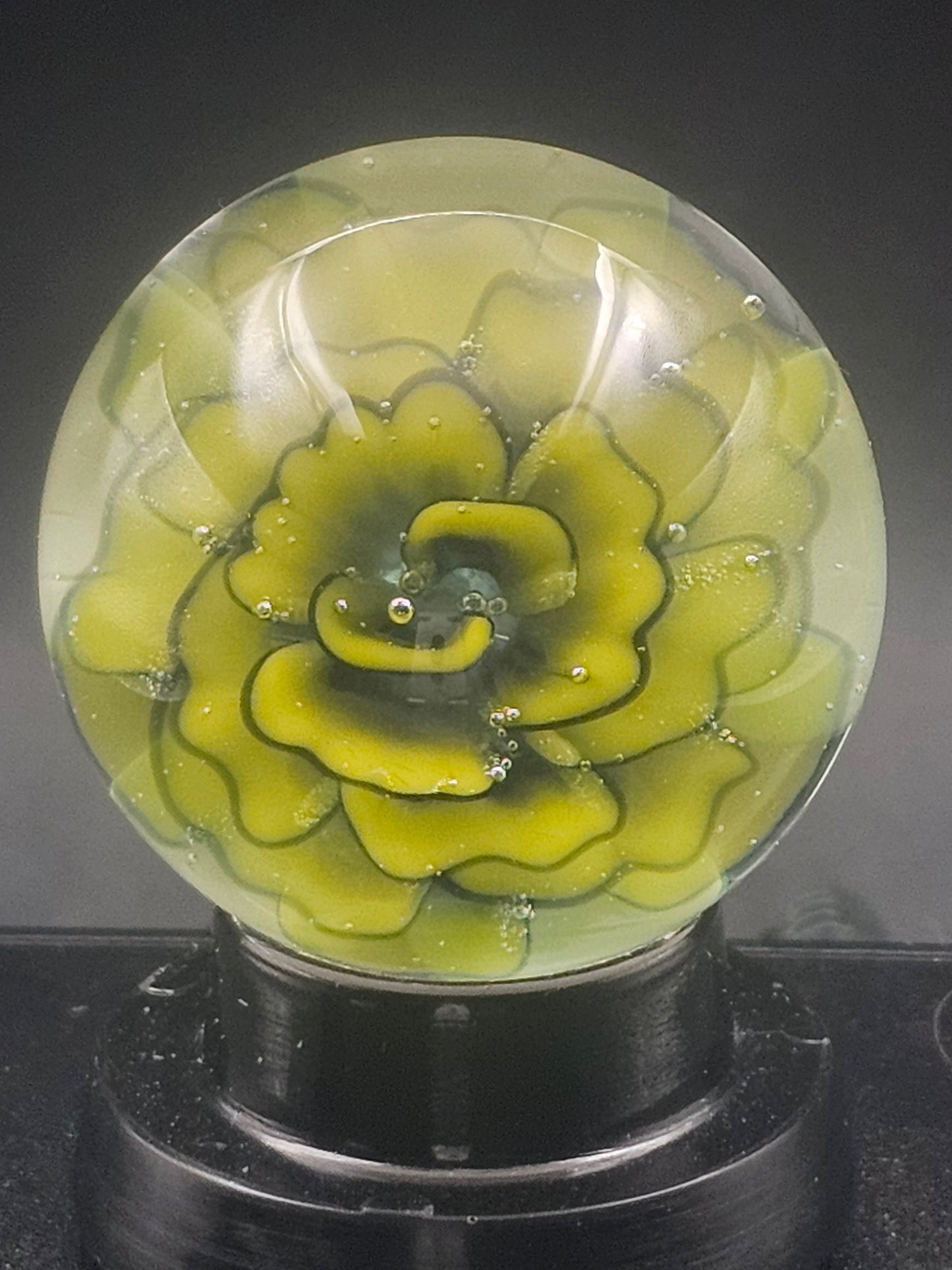 Canary Yellow & Turbo Amethyst Floral Marble