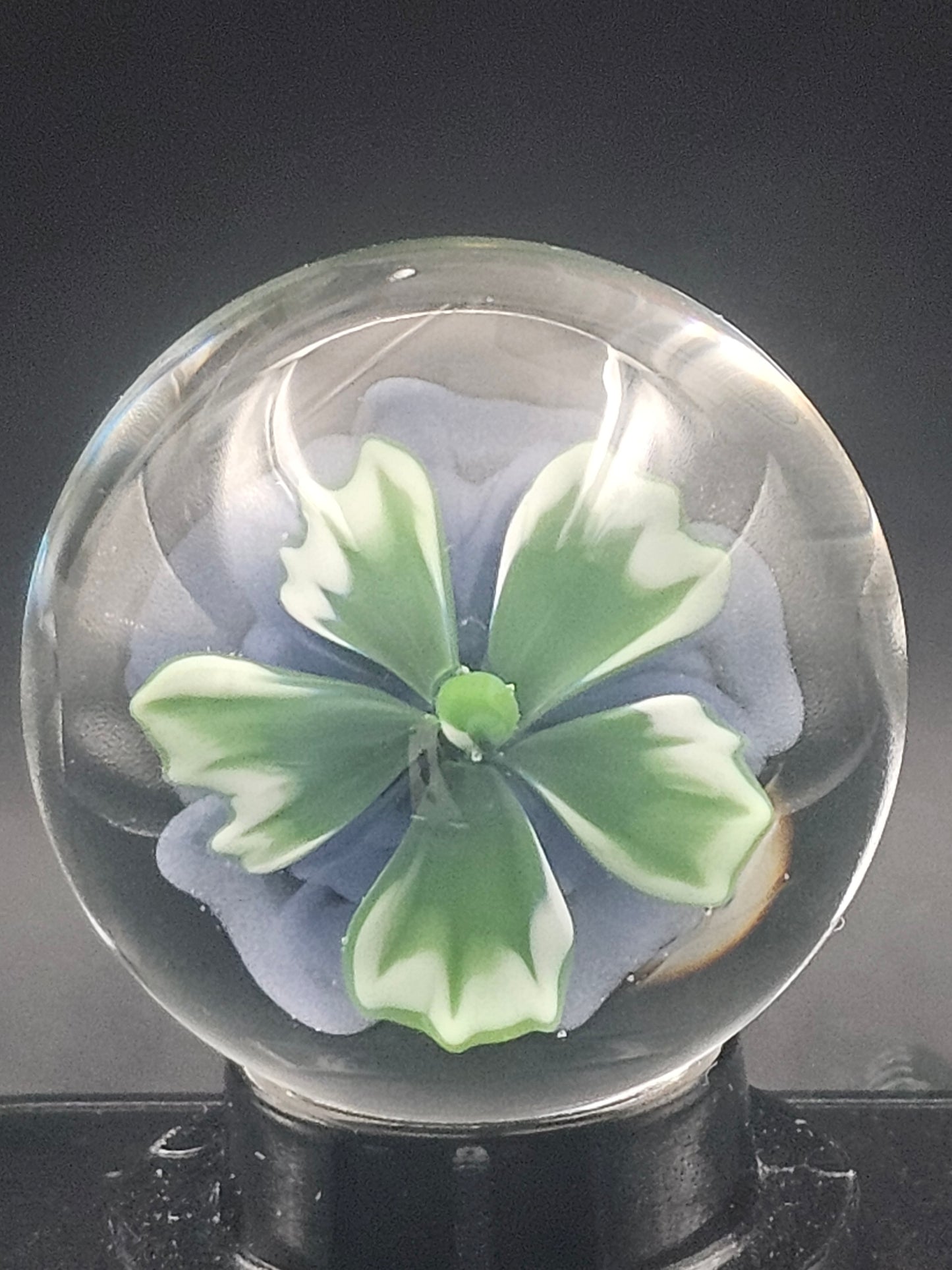 Periwinkle & Dark Amethyst Floral Marble