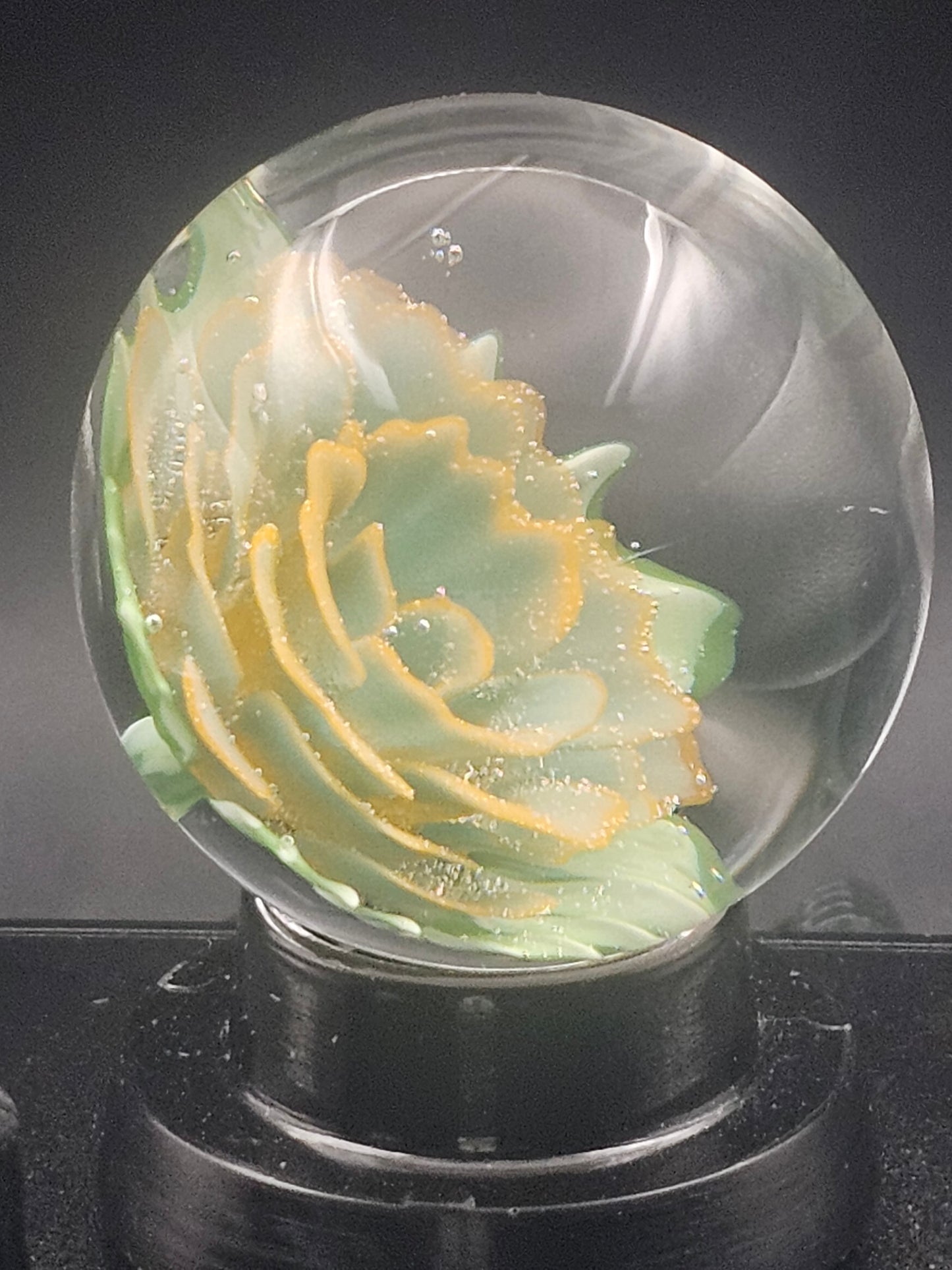 Really Teally & Lava Orange Floral Marble