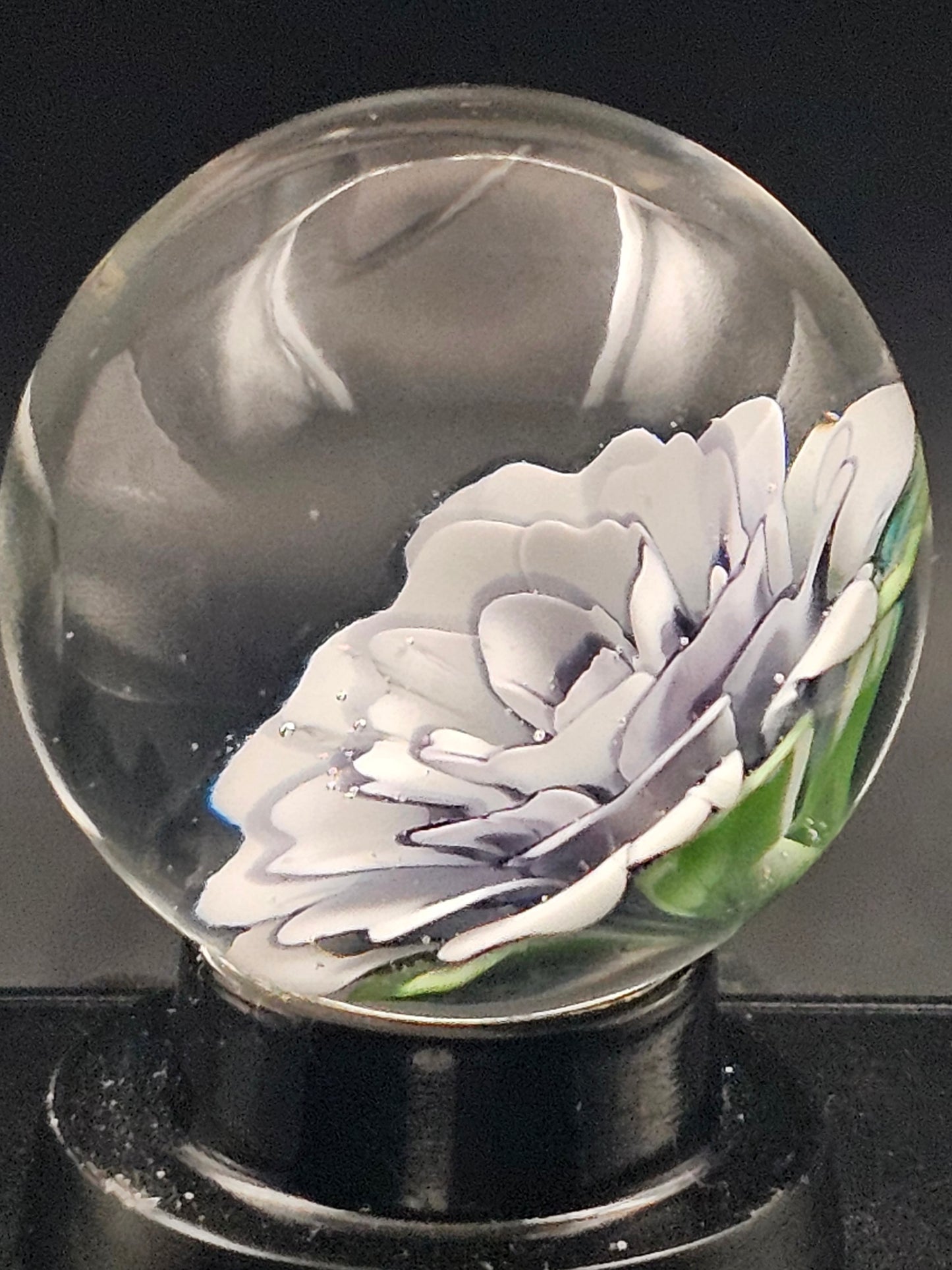 Dark Amethyst & China White Floral Marble