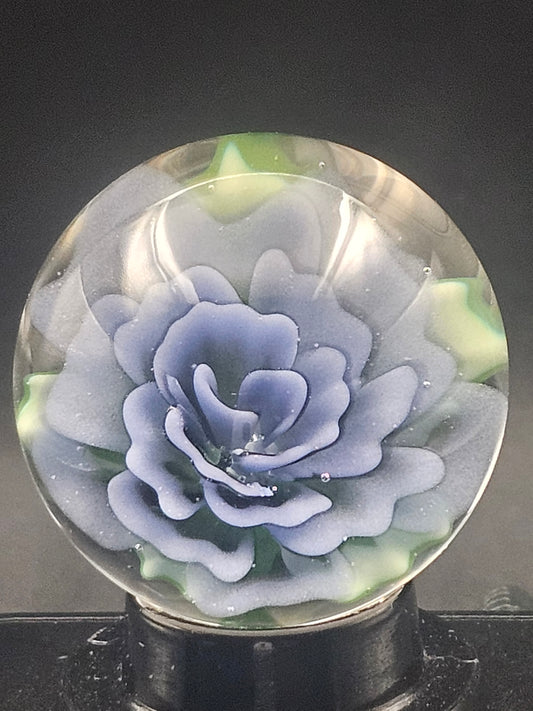 Periwinkle & Dark Amethyst Floral Marble