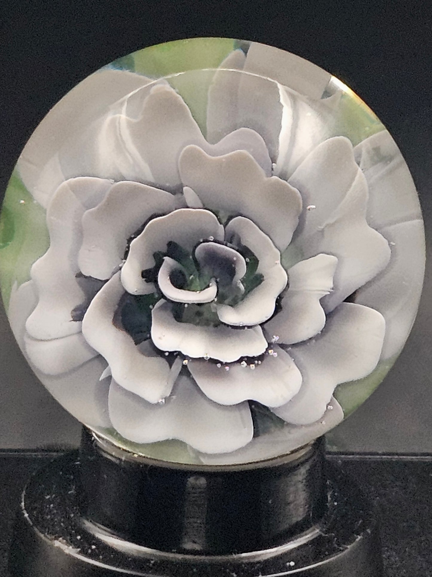 Dark Amethyst & China White Floral Marble