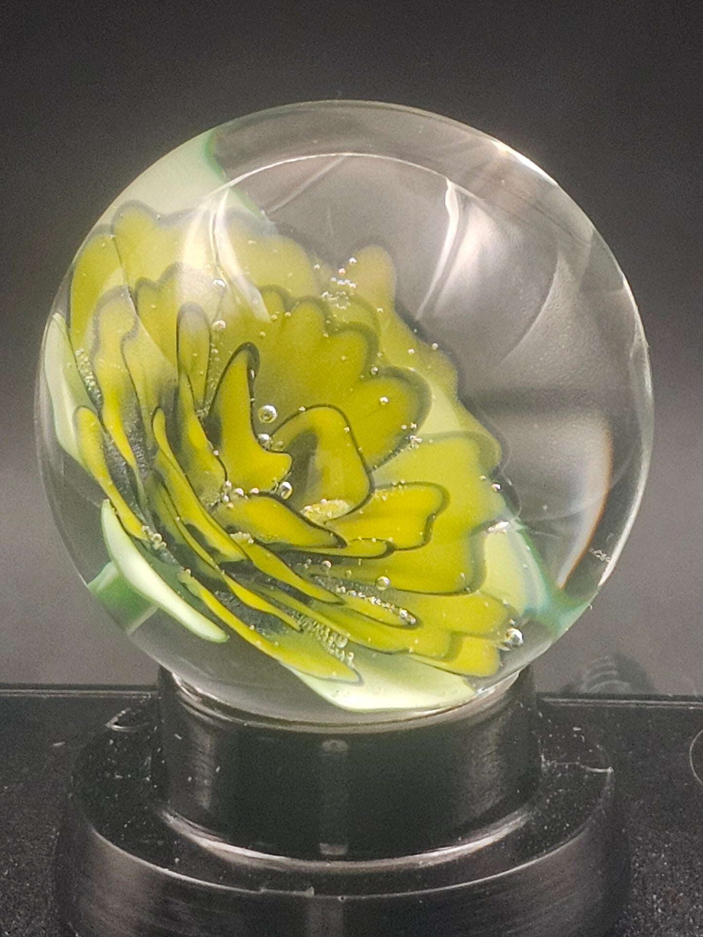 Canary Yellow & Turbo Amethyst Floral Marble