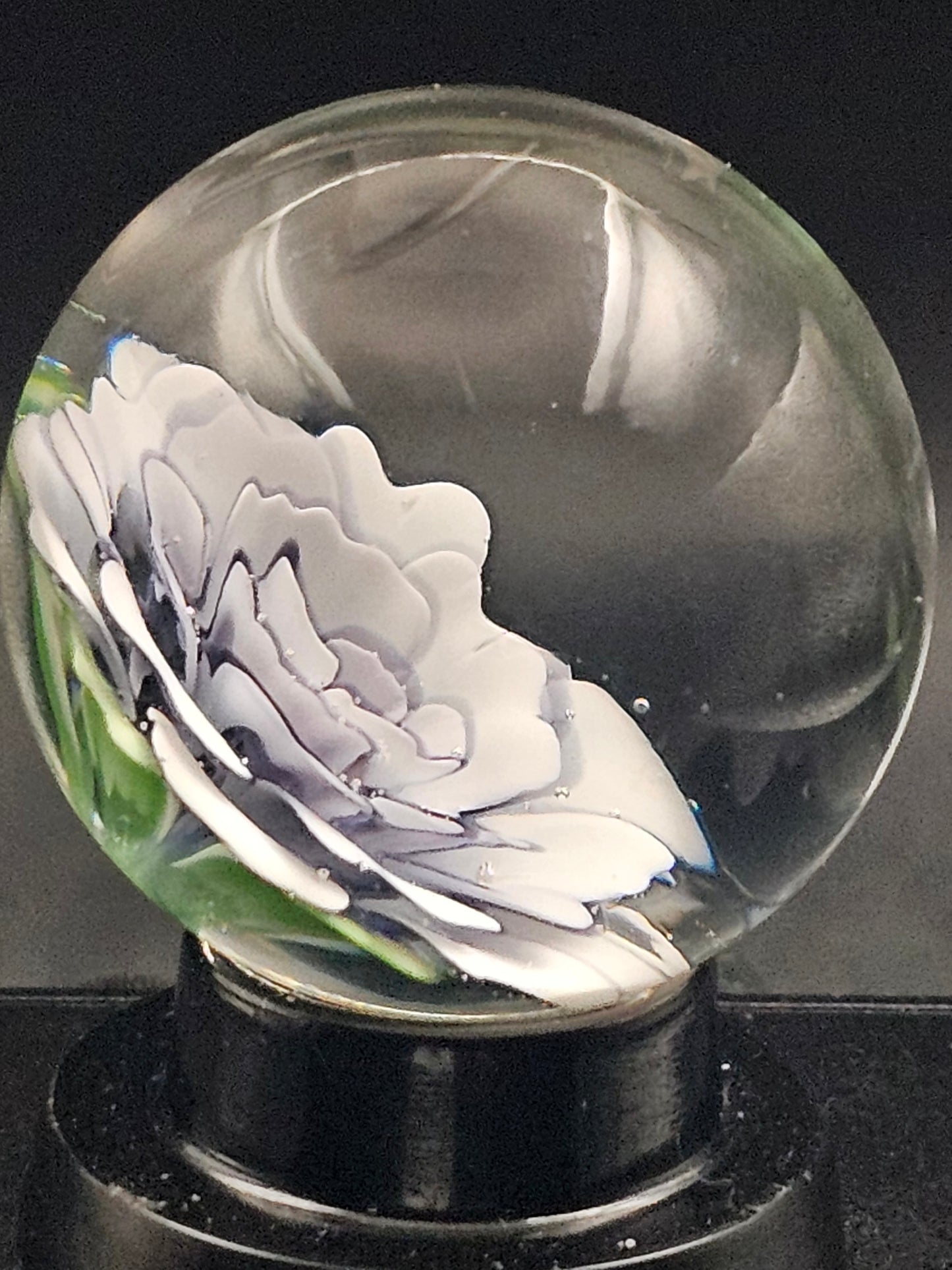 Dark Amethyst & China White Floral Marble
