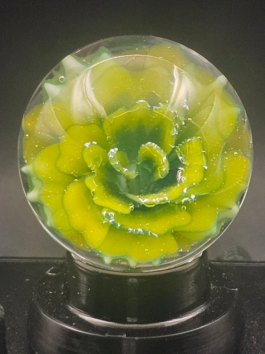 Canary Yellow & Space Cadet Floral Marble