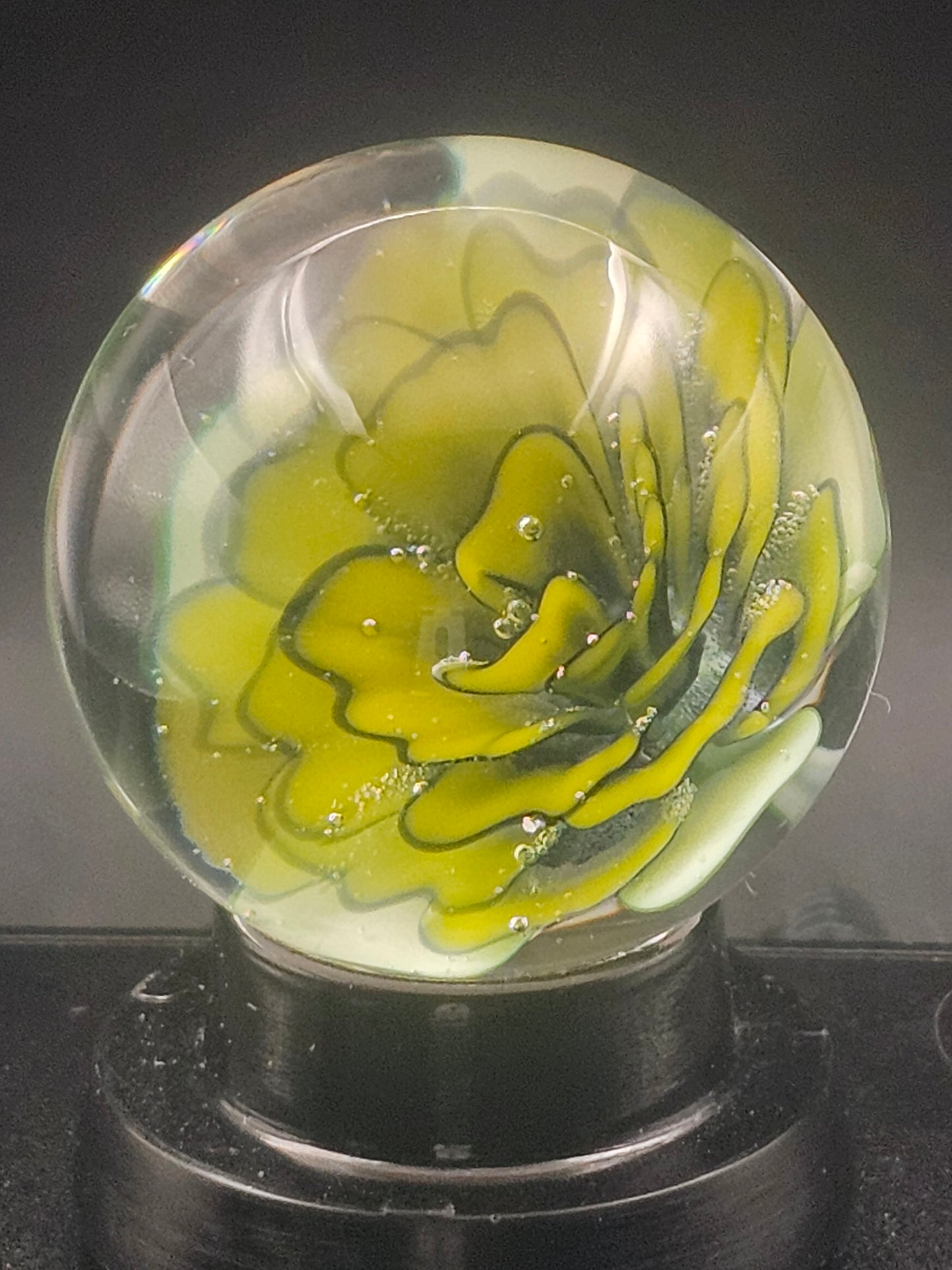 Canary Yellow & Turbo Amethyst Floral Marble
