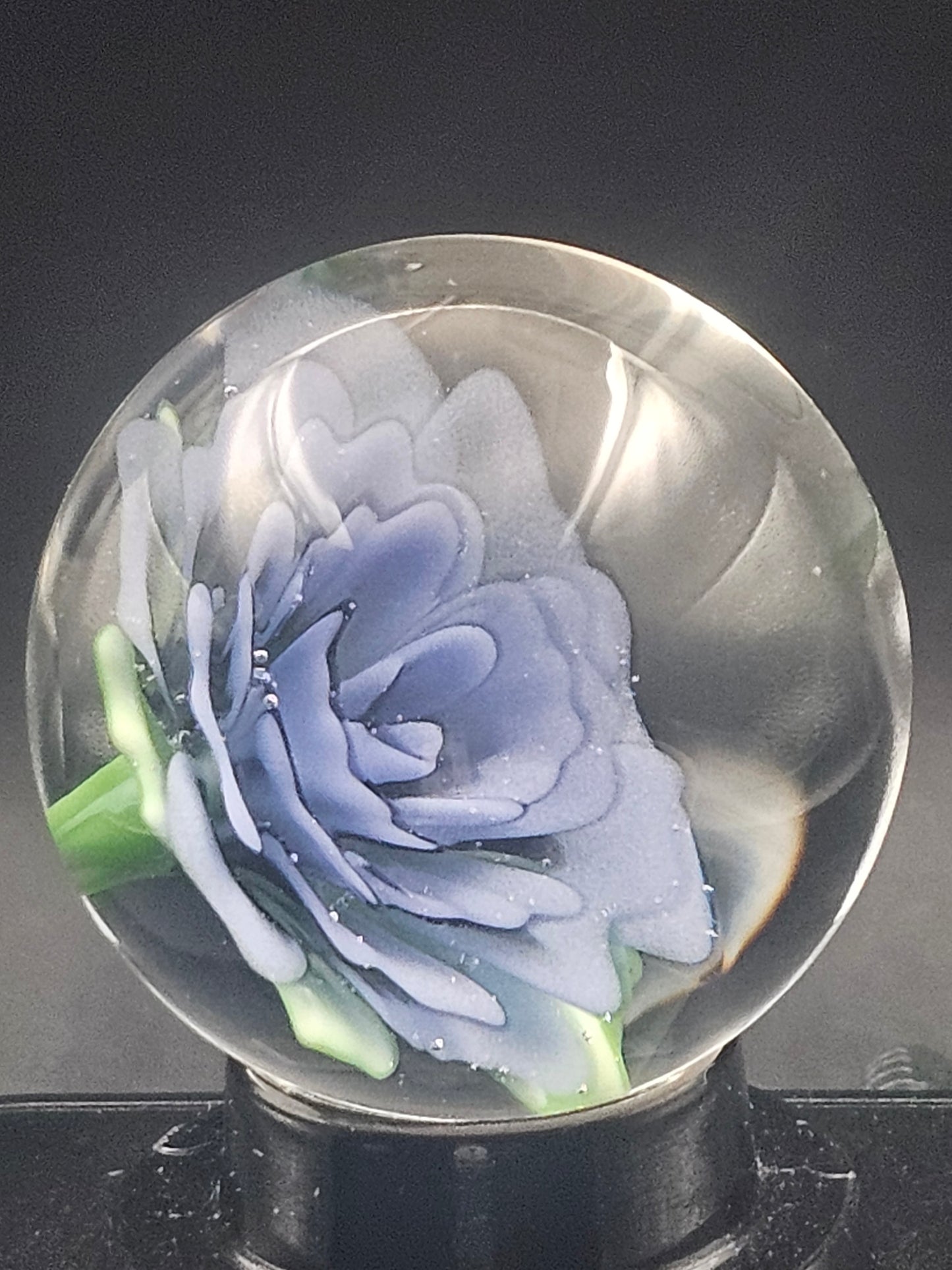 Periwinkle & Dark Amethyst Floral Marble