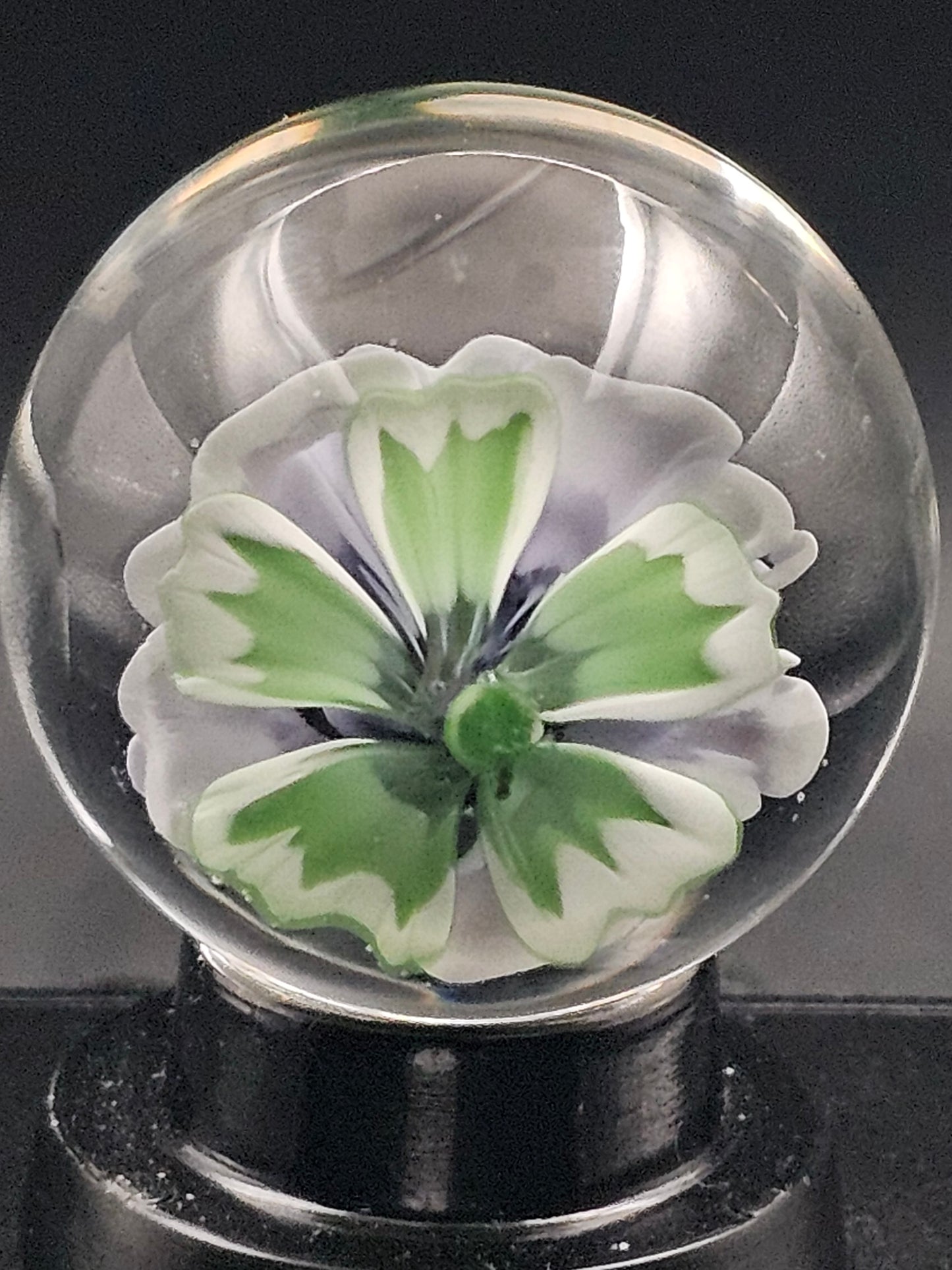 Dark Amethyst & China White Floral Marble