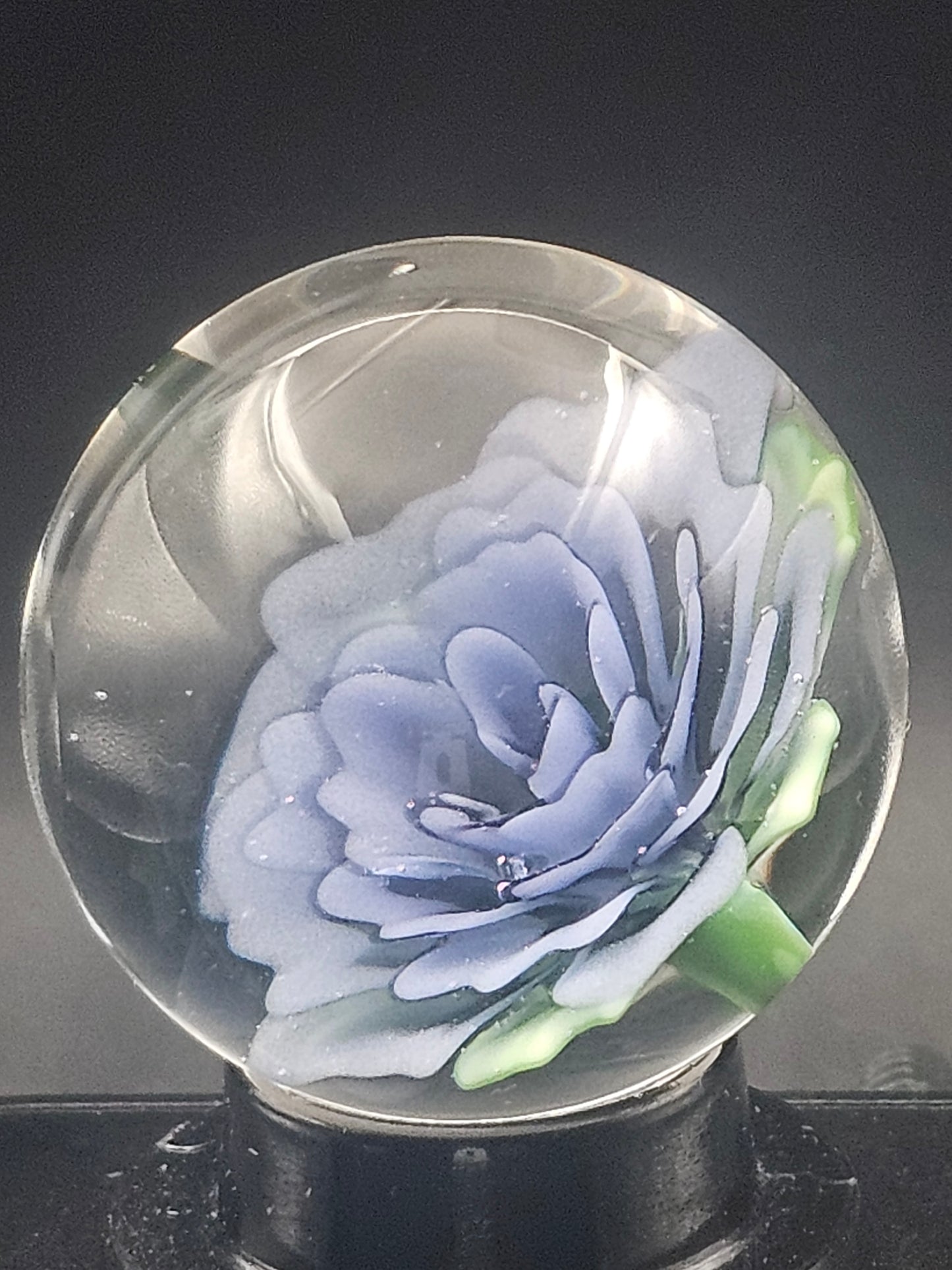 Periwinkle & Dark Amethyst Floral Marble